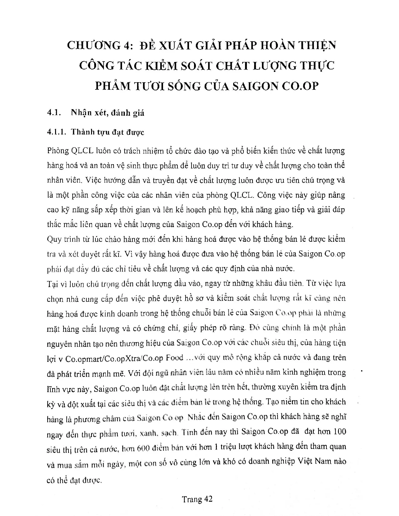 Đồ án tốt nghiệp - Hoàn thiện công tác kiểm soát chất lượng thực phẩm tươi sống của saigon co.op - Trang 52