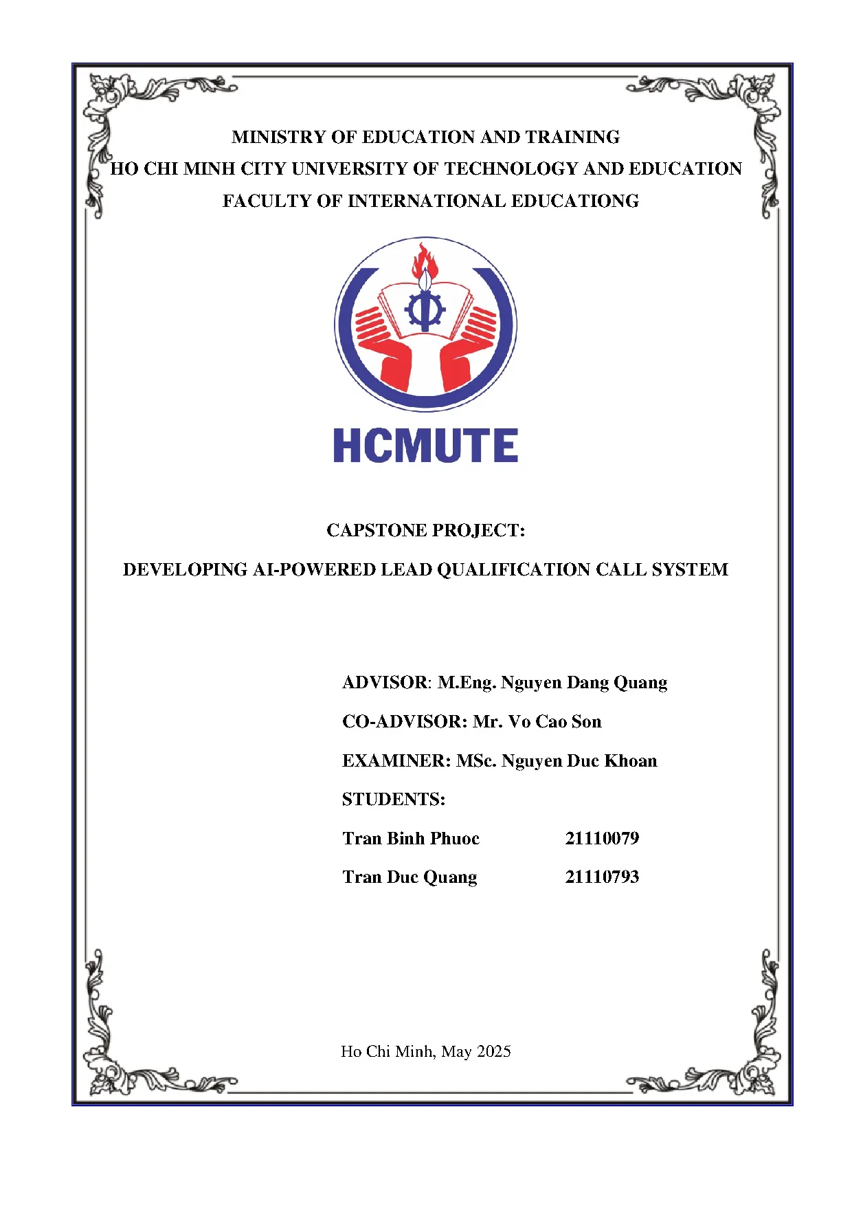 Đồ án tốt nghiệp - Developing AI-Powered lead qualification call system