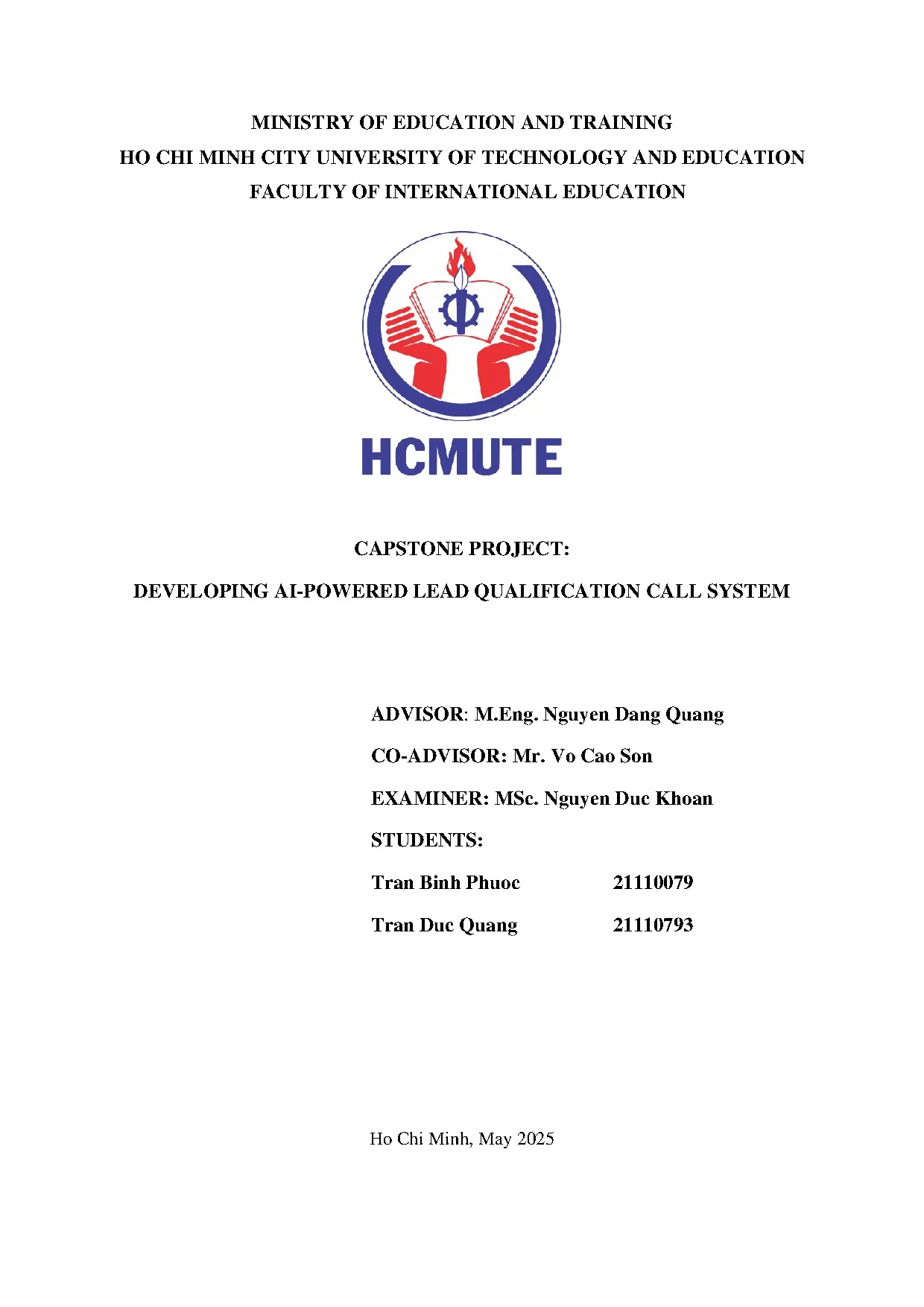 Đồ án tốt nghiệp - Developing AI-Powered lead qualification call system - Trang 2