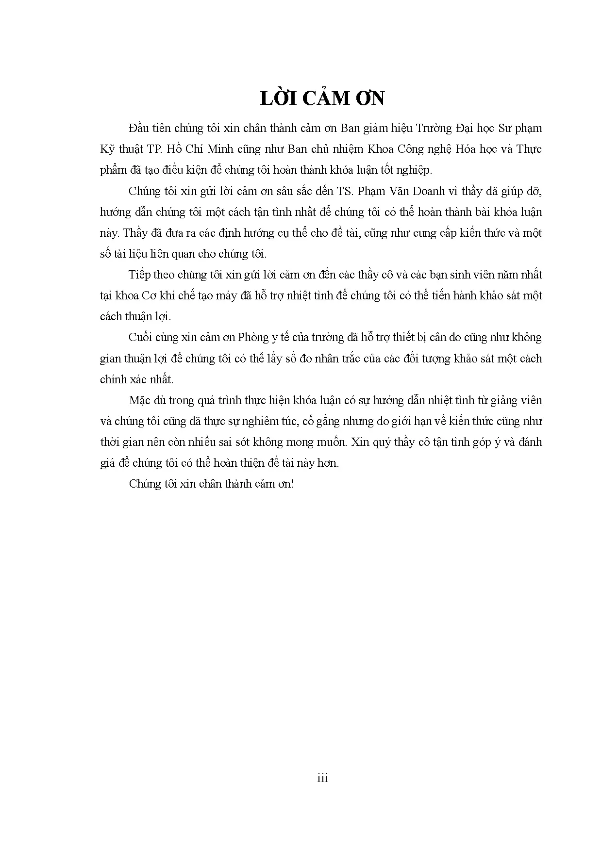 Đồ án tốt nghiệp - Đánh giá khẩu phần ăn của sinh viên năm nhất khoa Cơ khí Chế tạo MTĐHSPKTTPHCMN 2 - Trang 3