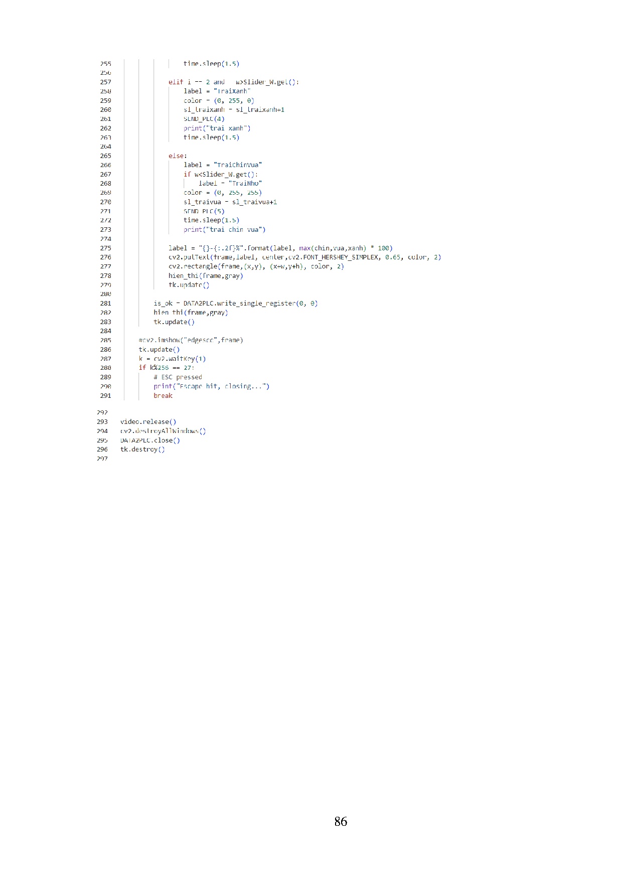 Đồ án tốt nghiệp - Chế tạo mô hình phân loại trái cây theo màu sắc và kích thước - Trang 101
