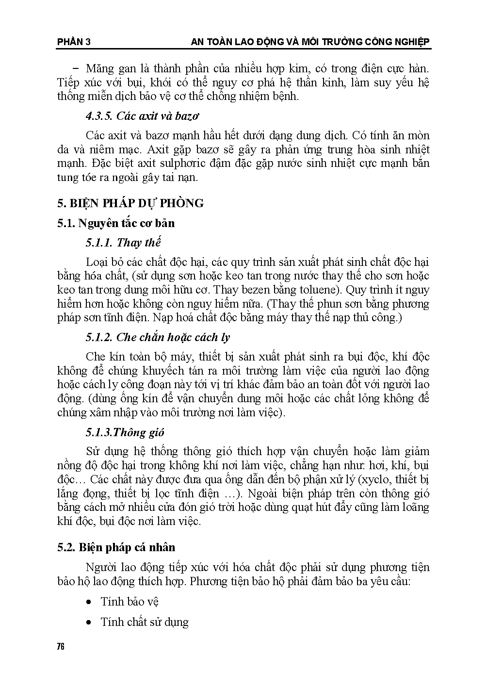 Giáo trình an toàn lao động và môi trường công nghiệp (HCMUTE) - Trang 76