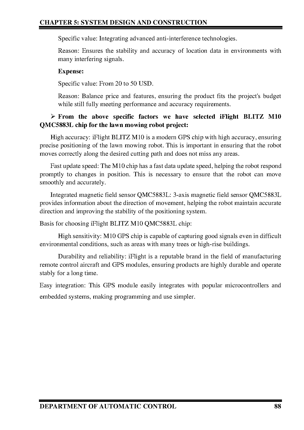 Đồ án tốt nghiệp - Design of a model and controller for a lawn mowing robot - Trang 108