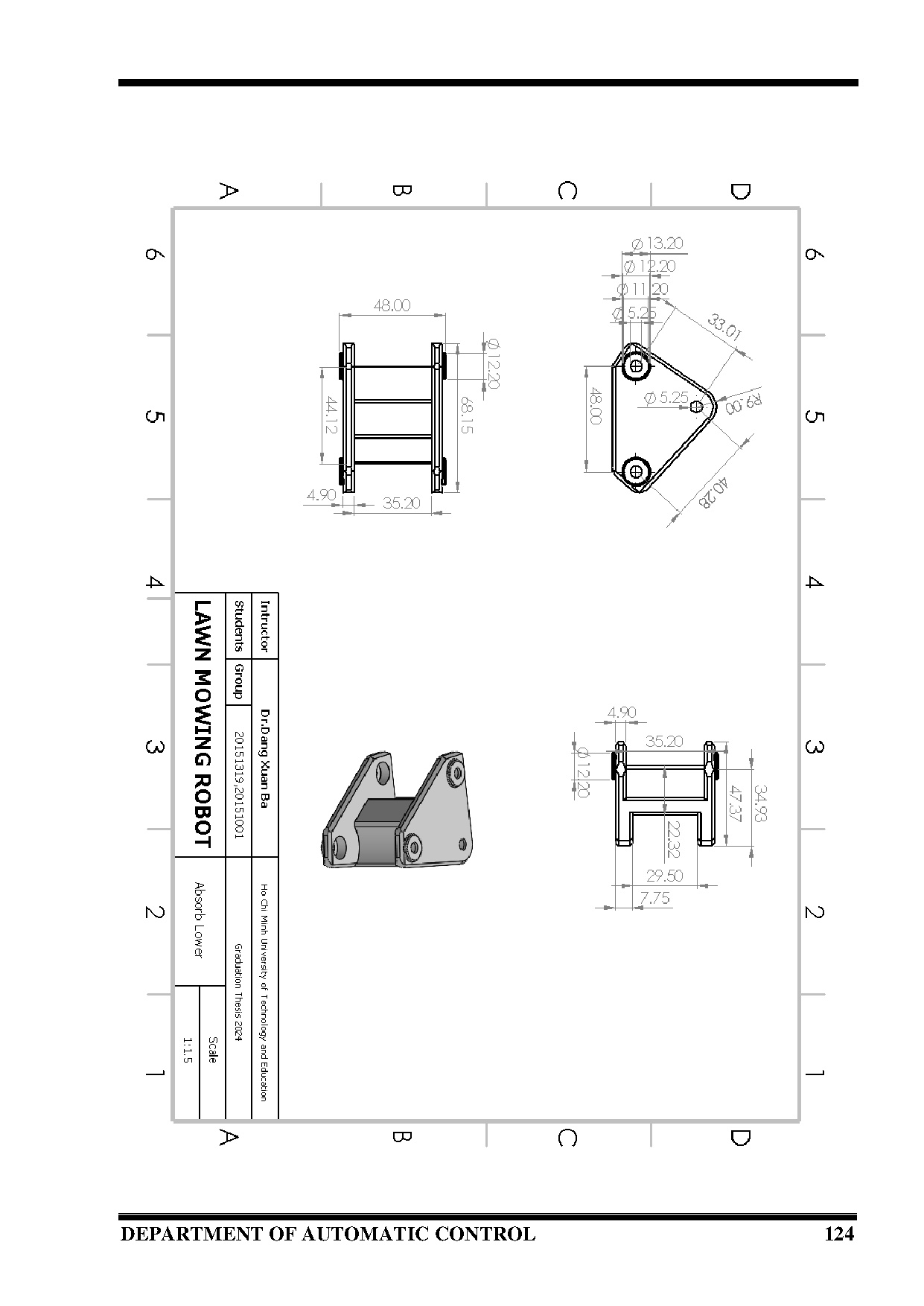 Đồ án tốt nghiệp - Design of a model and controller for a lawn mowing robot - Trang 144