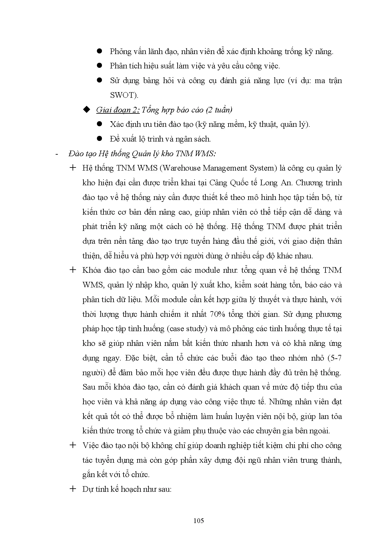 Đồ án tốt nghiệp - Hoàn thiện công tác quản trị kho tại cảng quốc tế Long An - Trang 118