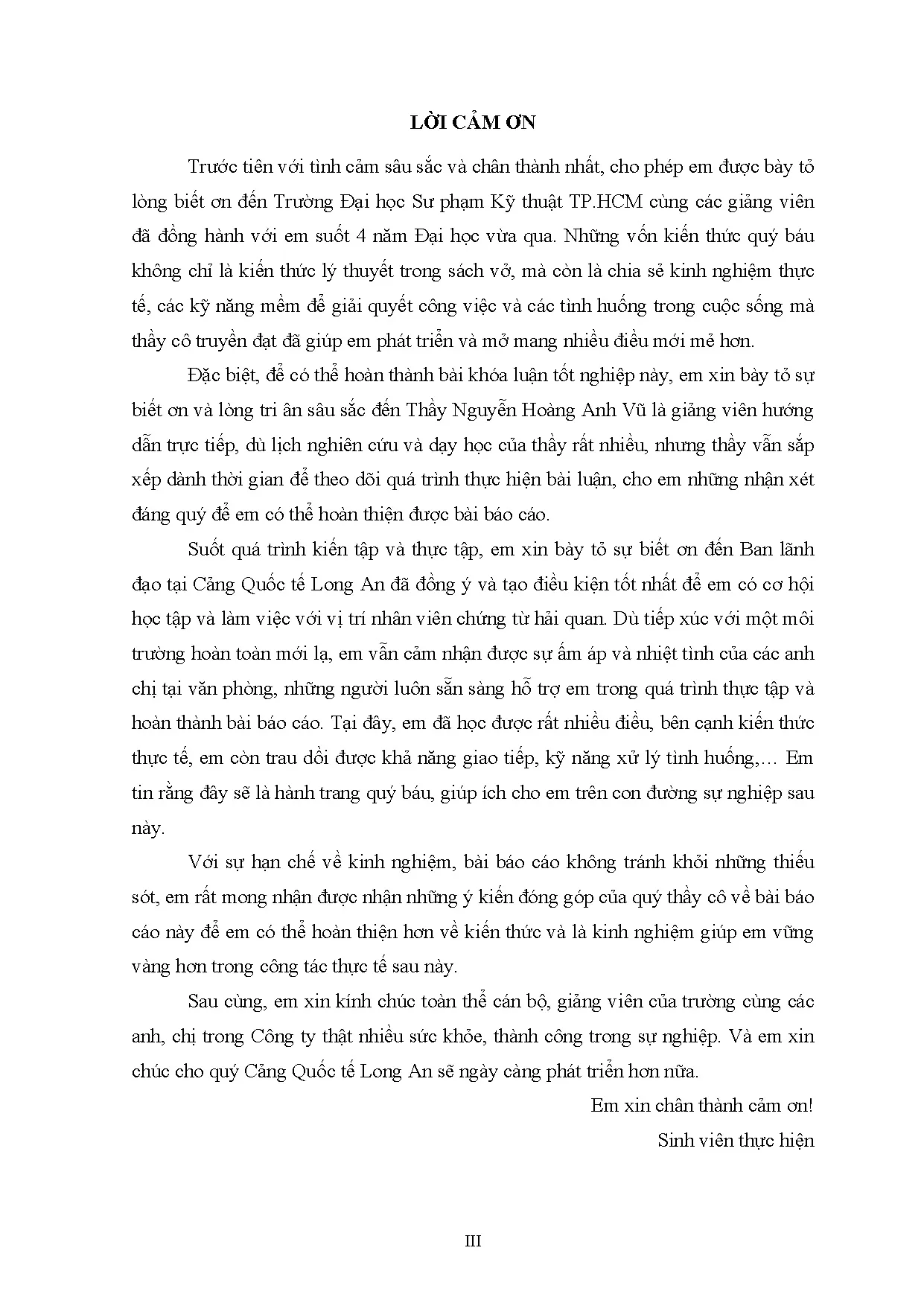 Đồ án tốt nghiệp - Hoàn thiện công tác quản trị kho tại cảng quốc tế Long An - Trang 4