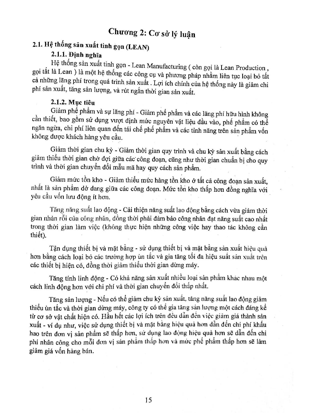 Đồ án tốt nghiệp - Phân tích chuỗi giá trị tại chuyền sản xuất dòng sản phẩm Hoodie của công ty TU - Trang 26