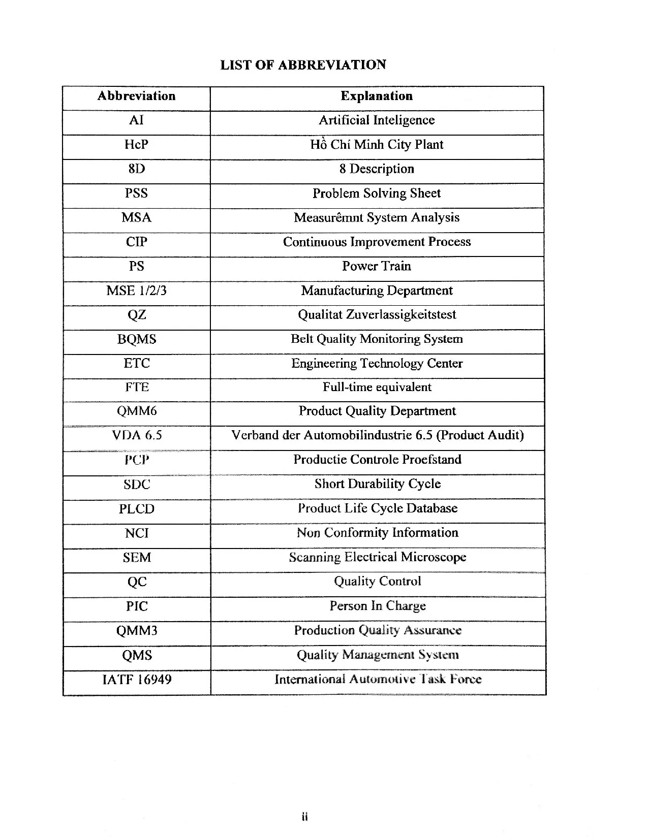 Đồ án tốt nghiệp - Analyse the efficiency of ai wear rating project in quality inspection at BVCL - Trang 3