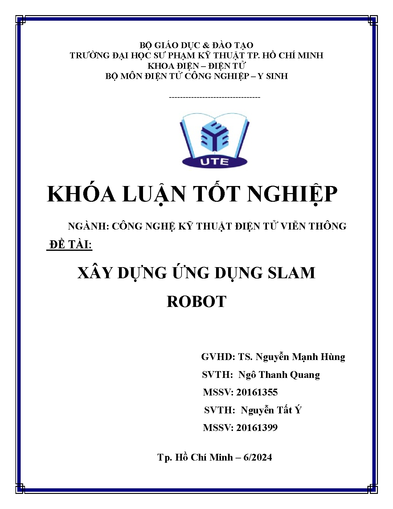 Đồ án tốt nghiệp - Xây dựng ứng dụng Slam robot