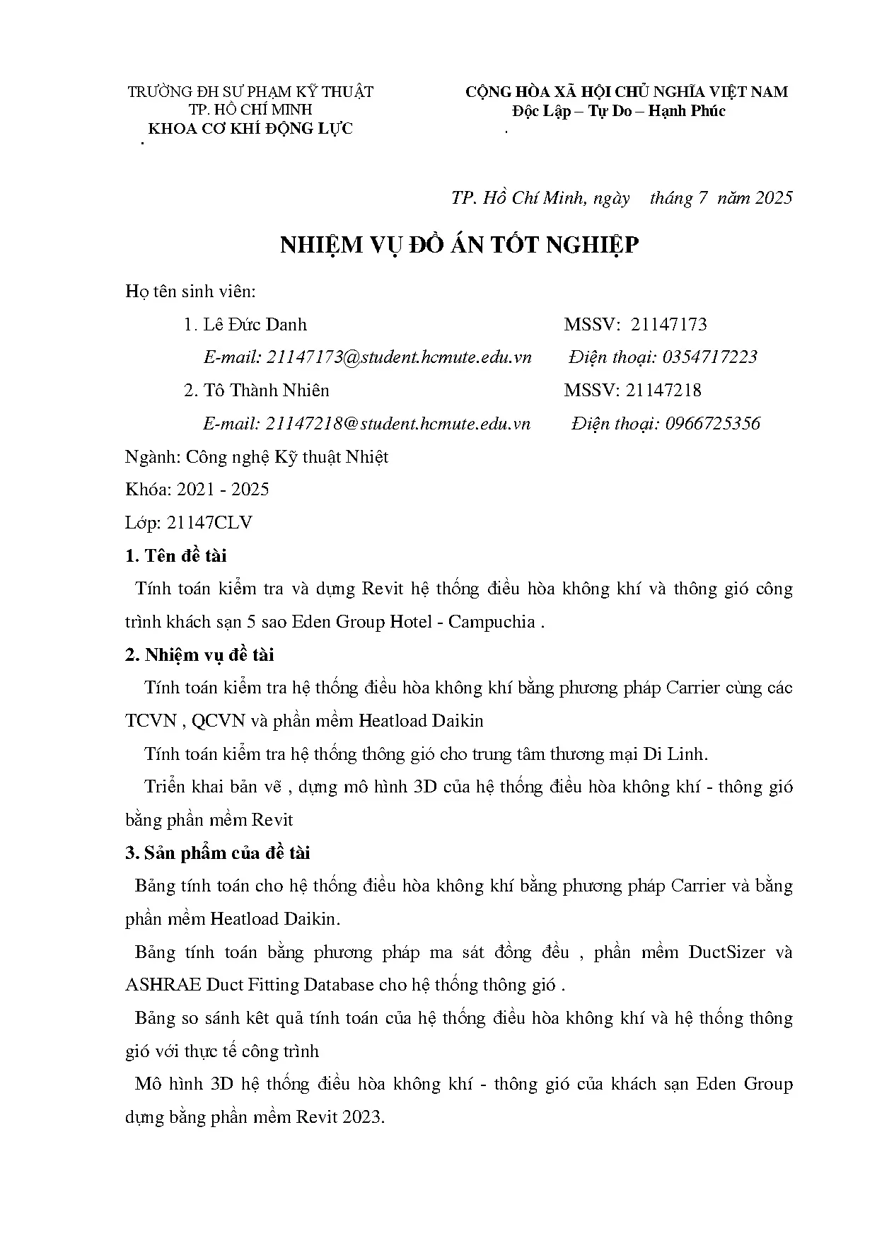 Đồ án tốt nghiệp - Tính toán kiểm tra và triển khai bản vẽ Revit hệ thống điều HKKVTGCTKS 5 SEGH - C - Trang 3