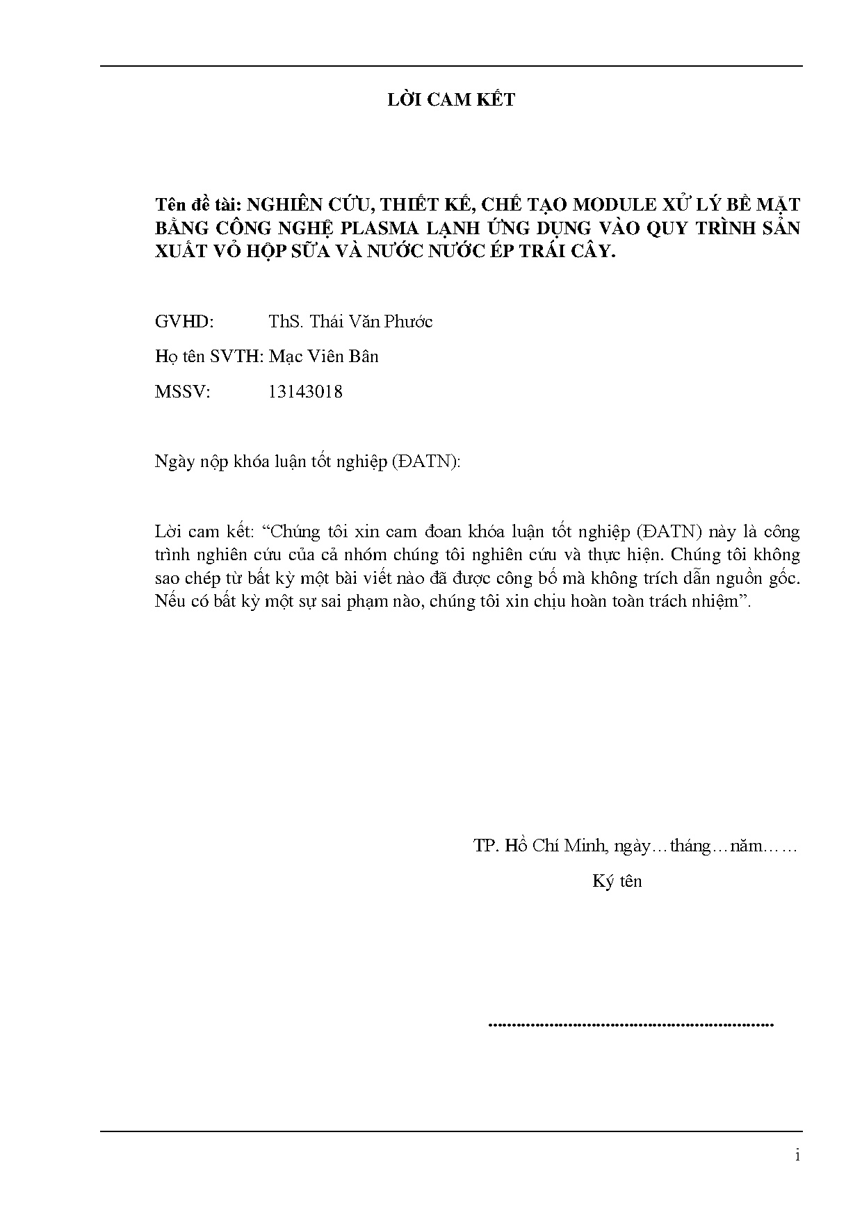 Đồ án tốt nghiệp - Nghiên cứu, thiết kế và chế tạo module xử lý bề mặt bằng công NPỨDVQTSXVHSVNÉTCĐ
