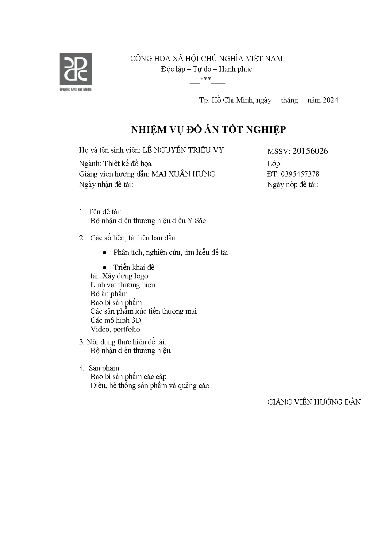 Đồ án tốt nghiệp - Bộ nhận diện thương hiệu diều Y Sắc - Trang 3