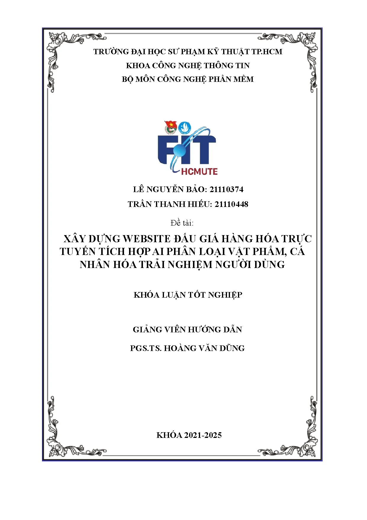 Đồ án tốt nghiệp - Xây dựng website đấu giá hàng hóa trực tuyến tích hợp AI phân loại vật PCNHTNND