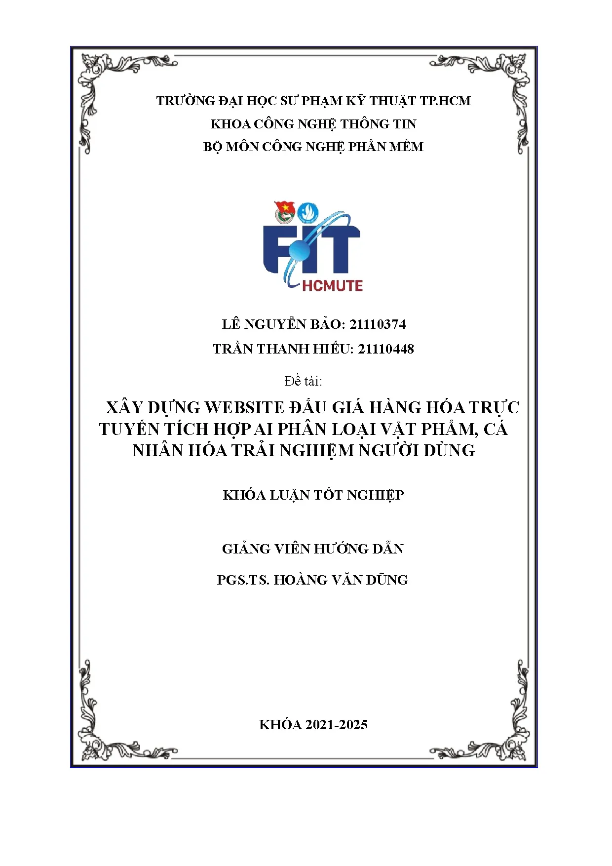 Đồ án tốt nghiệp - Xây dựng website đấu giá hàng hóa trực tuyến tích hợp AI phân loại vật PCNHTNND - Trang 2