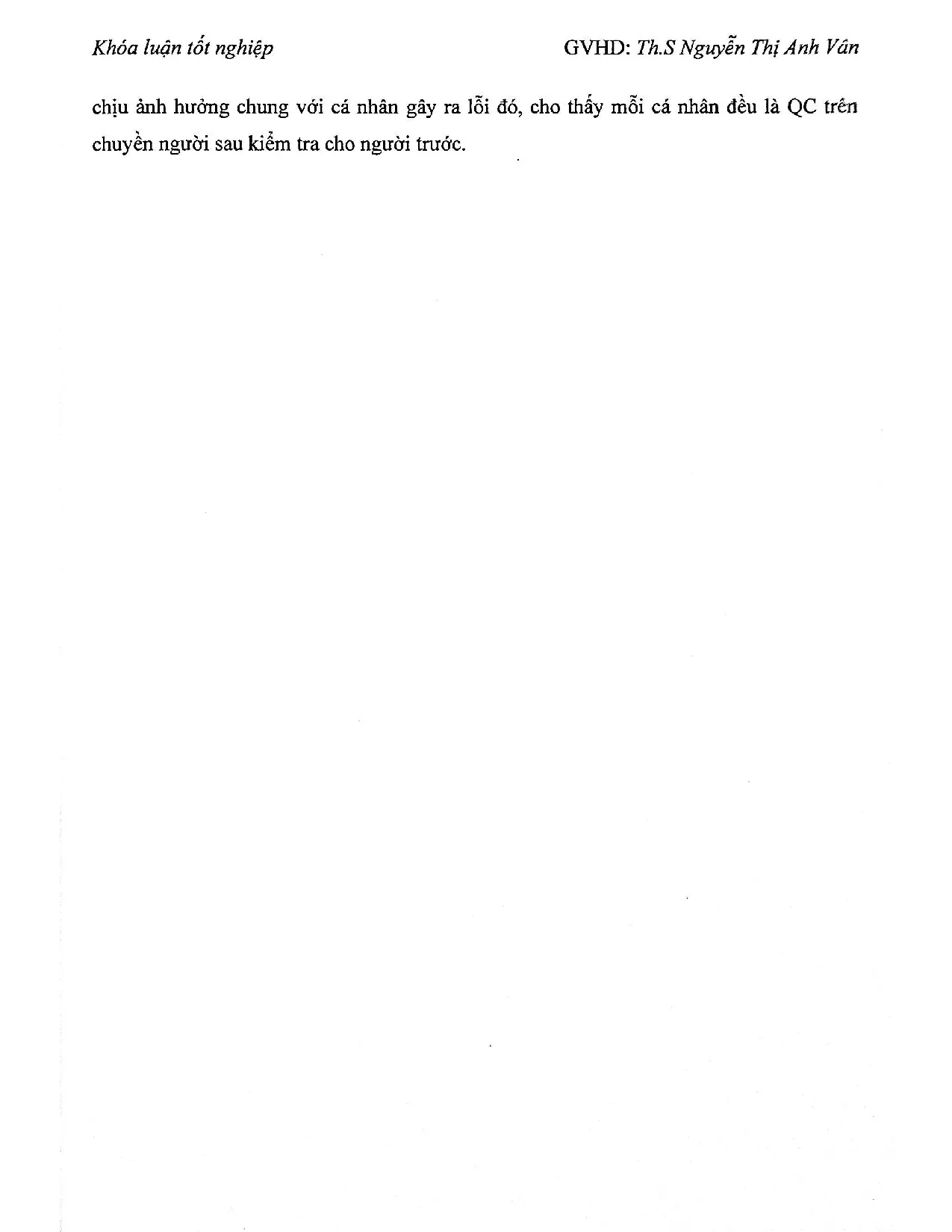 Đồ án tốt nghiệp - Áp dụng phương pháp DMAIC vào quá trình kiểm soát chất lượng tại CTCP đầu tư TB - Trang 86