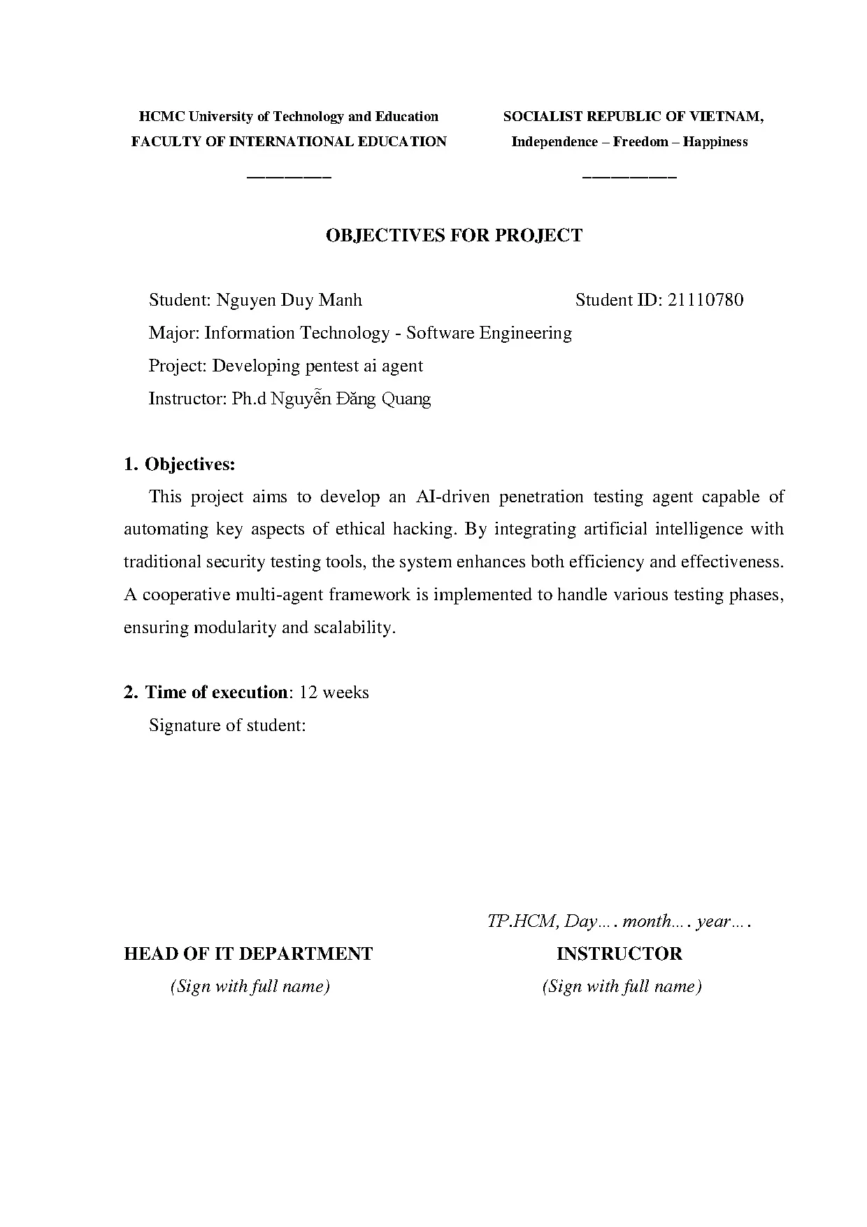 Đồ án tốt nghiệp - Developing pentest AI agent - Trang 3