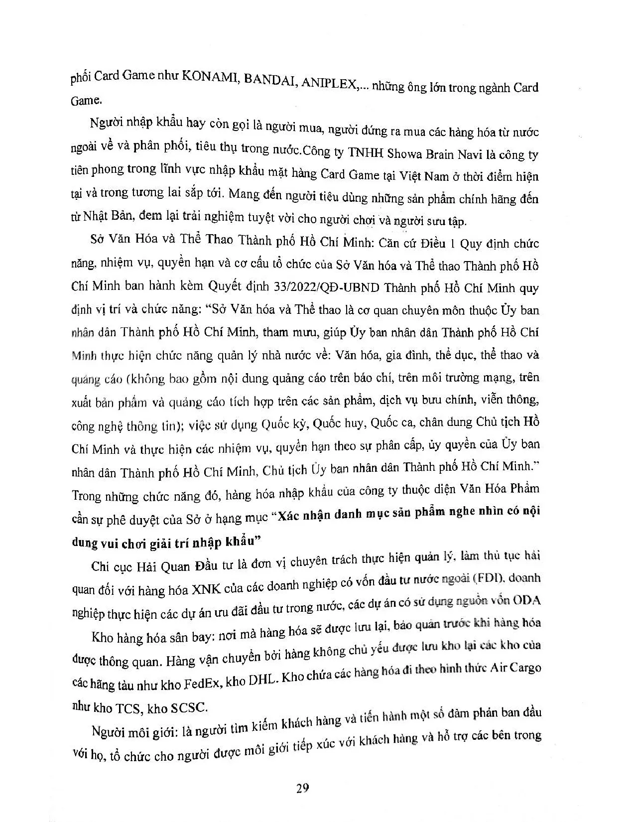Đồ án tốt nghiệp - Giải pháp nâng cao hiệu quả hoạt động nhập khẩu mặt hàng Card Game BĐHKTCTTSBNVN - Trang 42
