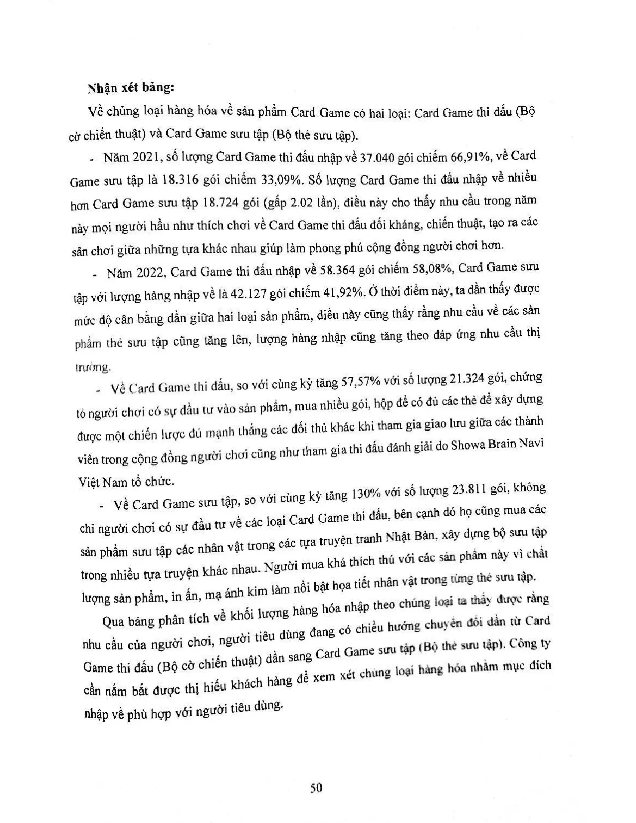 Đồ án tốt nghiệp - Giải pháp nâng cao hiệu quả hoạt động nhập khẩu mặt hàng Card Game BĐHKTCTTSBNVN - Trang 63