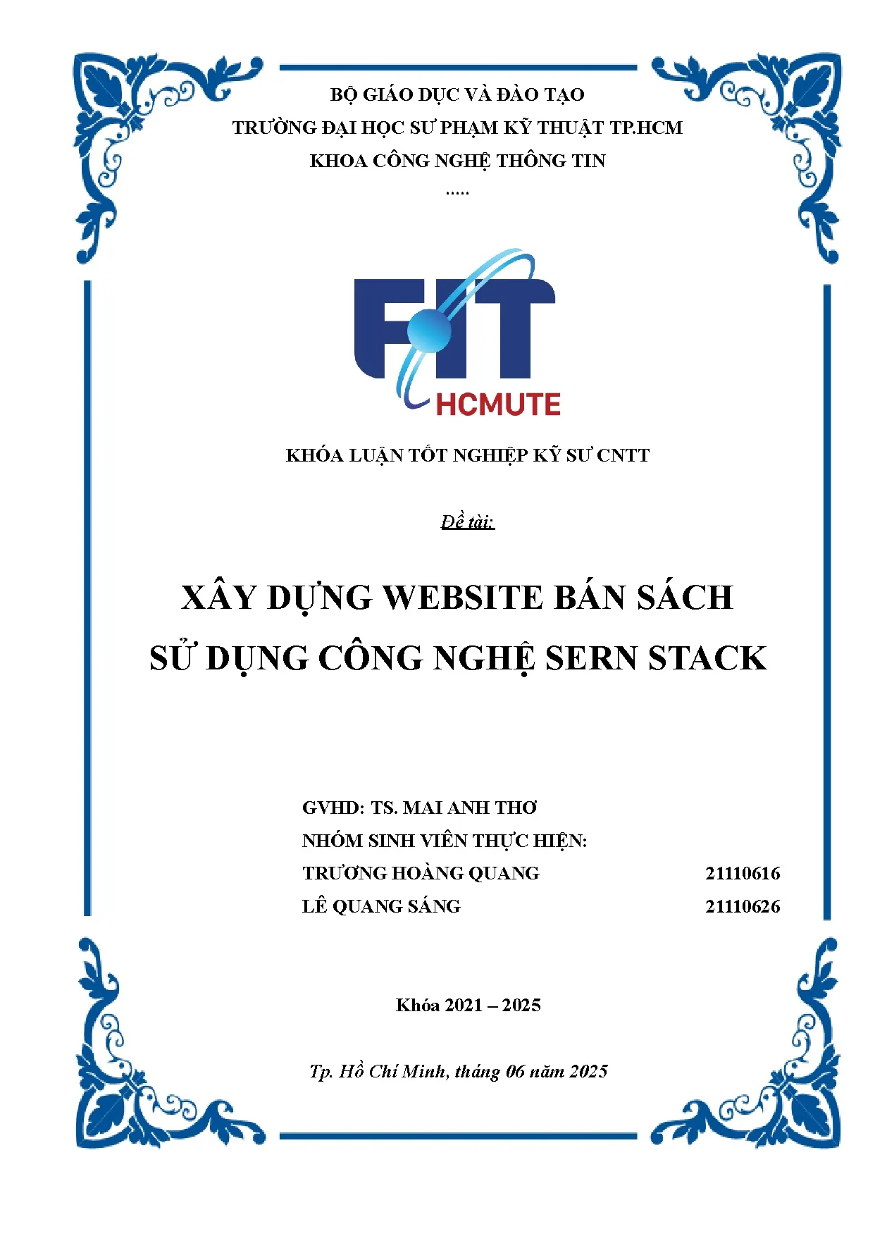 Đồ án tốt nghiệp - xây dựng Website bán sách sử dụng công nghệ Sern Stack
