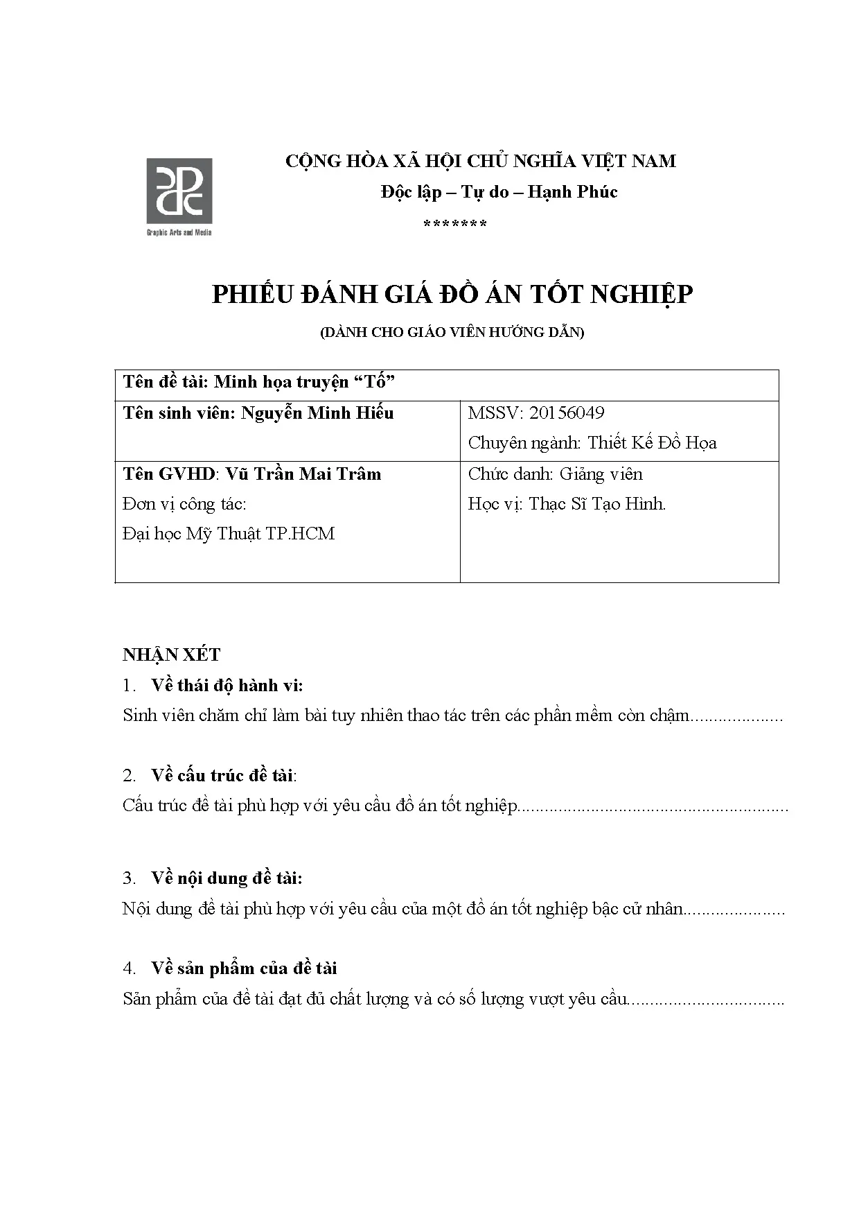 Đồ án tốt nghiệp - Minh họa truyện “Tố” - Trang 4