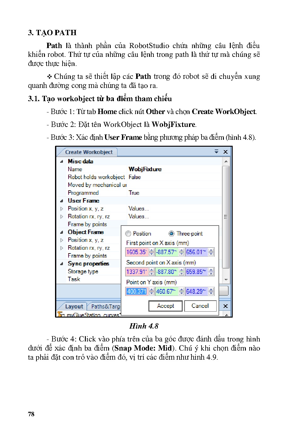 Giáo trình thực tập Robot công nghiệp (HCMUTE) - Trang 78
