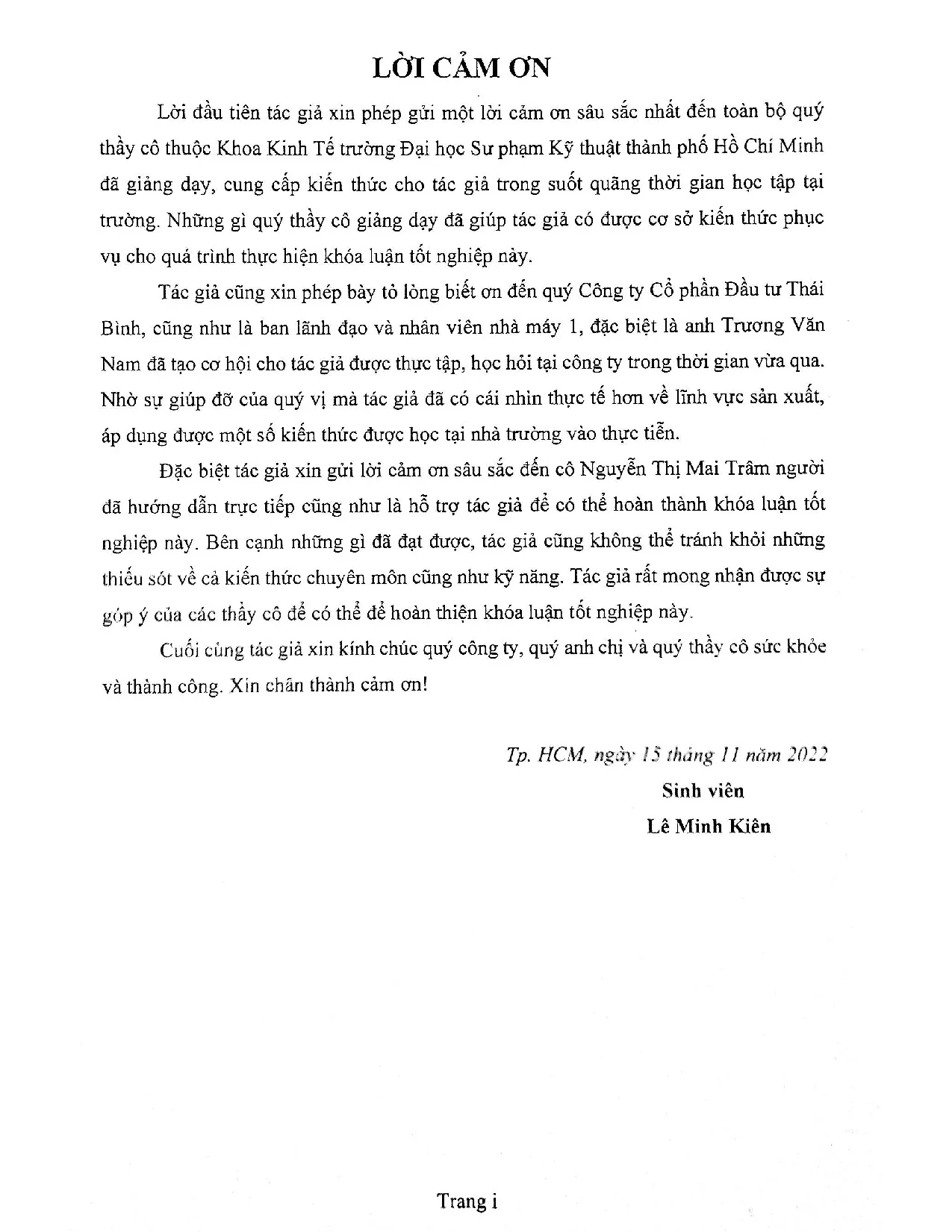 Đồ án tốt nghiệp - Hoàn thiện việc ứng dụng sản xuất tinh gọn tại phân xưởng may 1 - công ty CPĐTTB - Trang 2