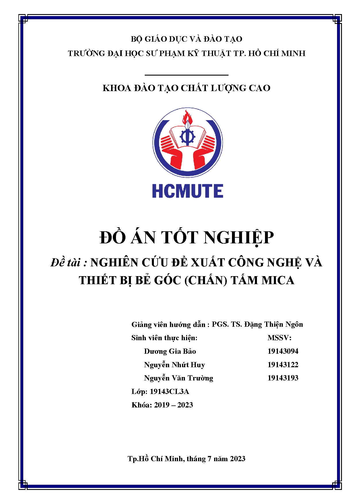 Đồ án tốt nghiệp - Nghiên cứu đề xuất công nghệ và thiết bị bẻ góc (chấn) tấm mica