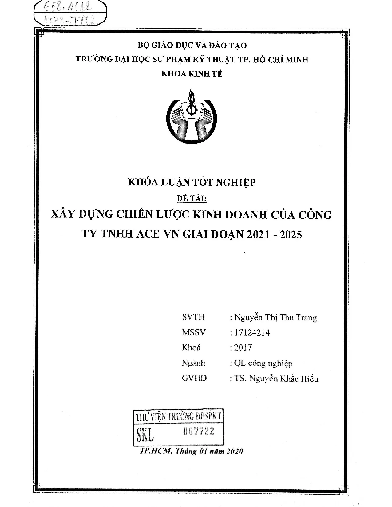 Đồ án tốt nghiệp - Xây dựng chiến lược kinh doanh của công ty TNHH ACE VN giai đoạn 2021-2025