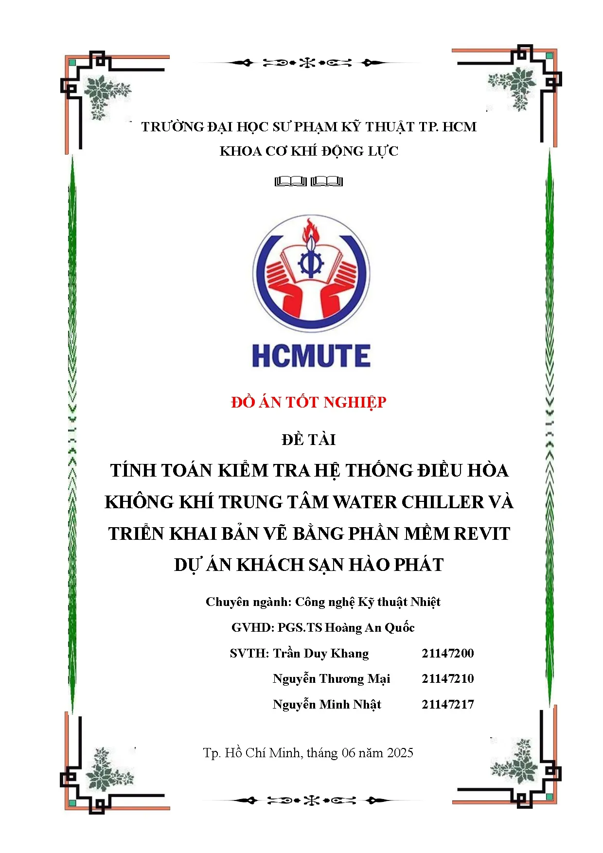 Đồ án tốt nghiệp - Tính toán kiểm tra hệ thống điều hòa không khí trung tâm Water CVTKBVBPMRDÁKSHP - Trang 2