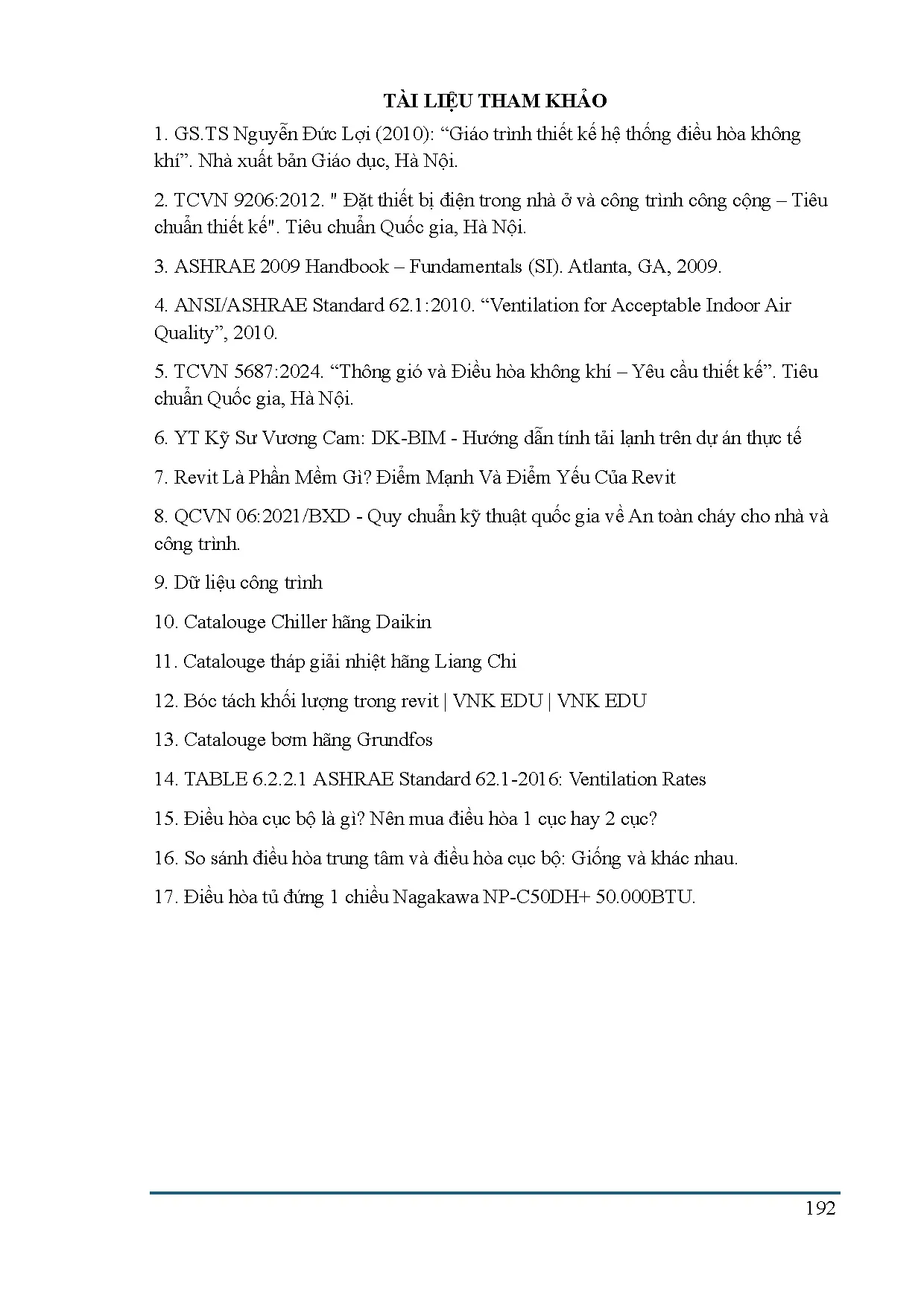 Đồ án tốt nghiệp - Tính toán kiểm tra hệ thống điều hòa không khí trung tâm Water CVTKBVBPMRDÁKSHP - Trang 202