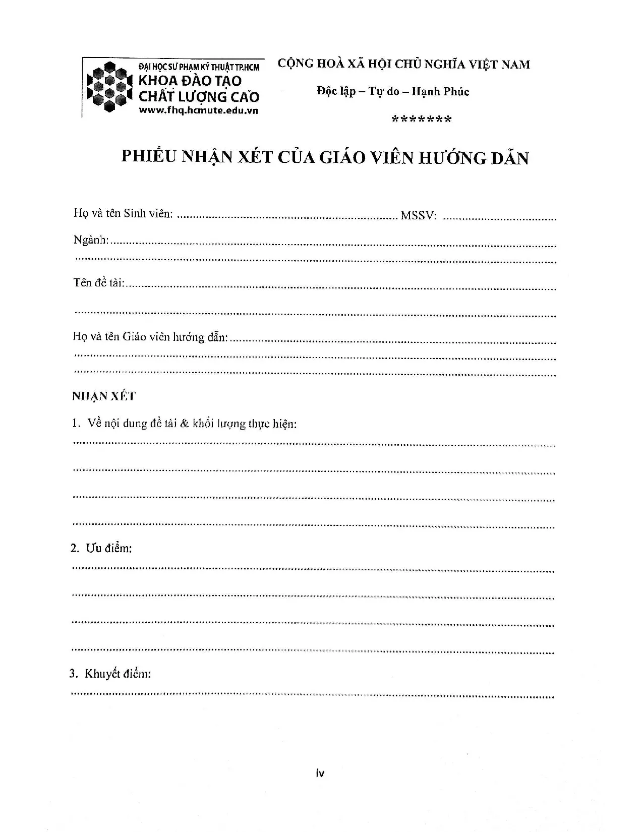 Đồ án tốt nghiệp - Phân tích thực trạng và đề xuất một số giải pháp cải tiến qui trình quản LĐHTCTTU - Trang 3