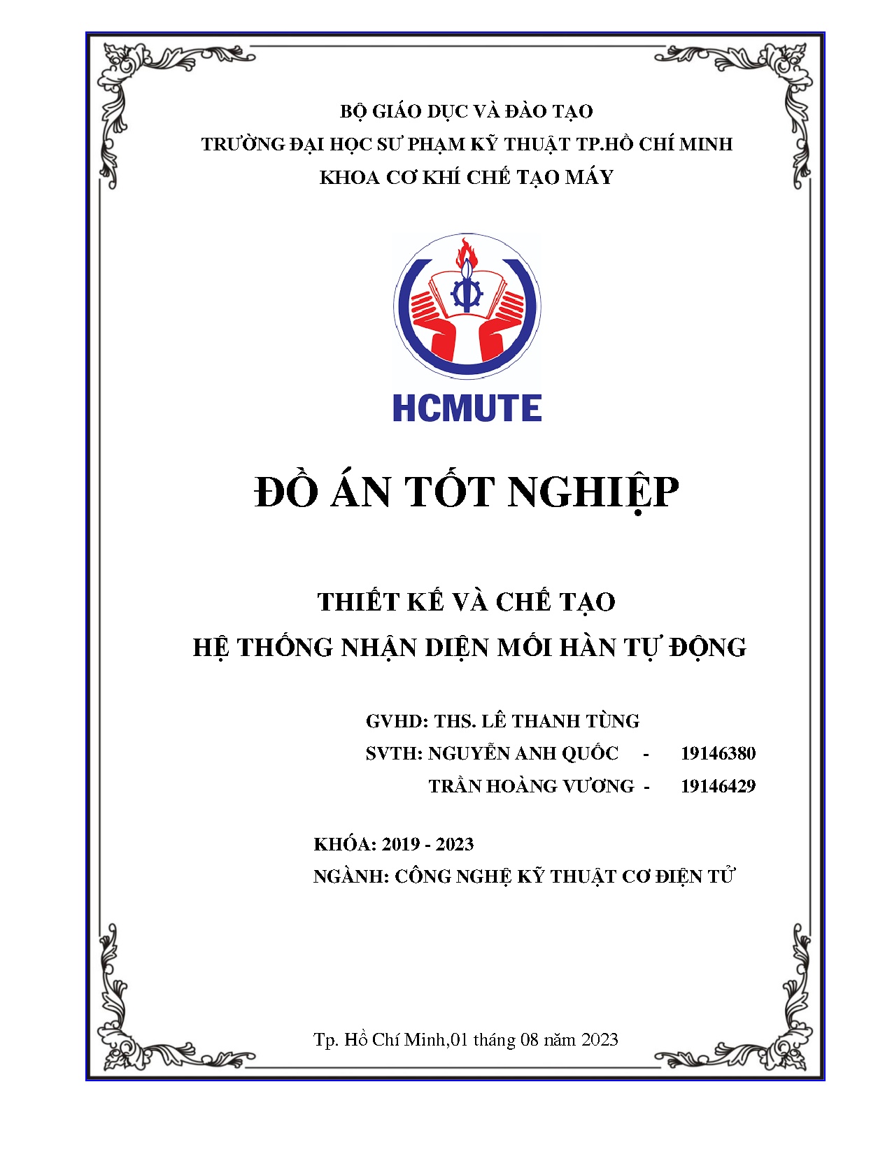 Đồ án tốt nghiệp - Thiết kế và chế tạo hệ thống nhận diện mối hàn tự động