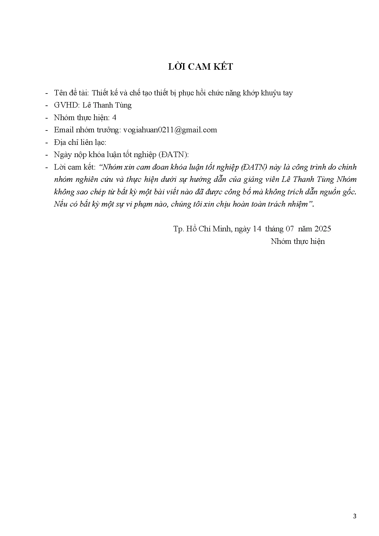 Đồ án tốt nghiệp - Thiết kế và chế tạo thiết bị phục hồi chức năng khớp khuỷu tay - Trang 3