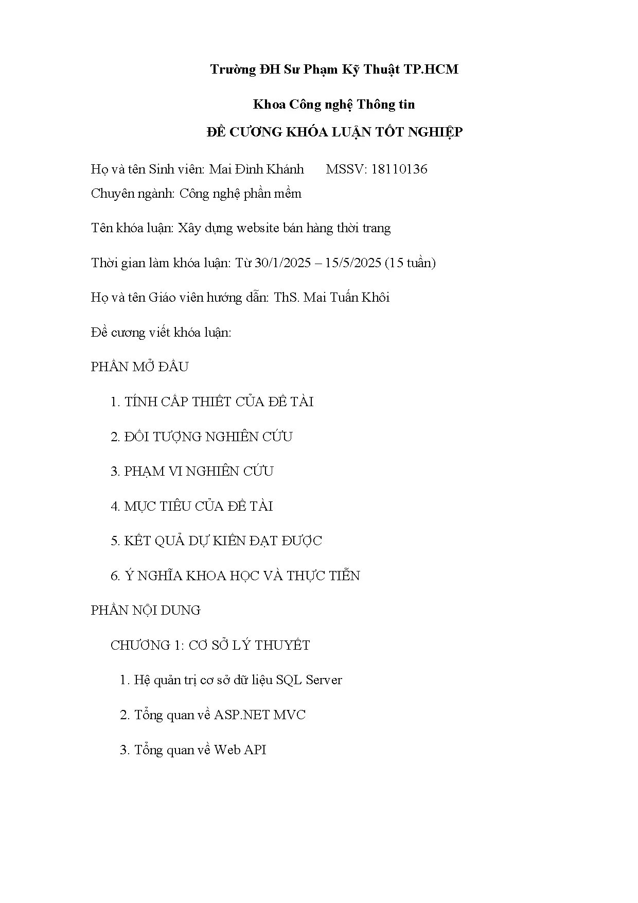 Đồ án tốt nghiệp - Xây dựng Website bán hàng thời trang - Trang 4