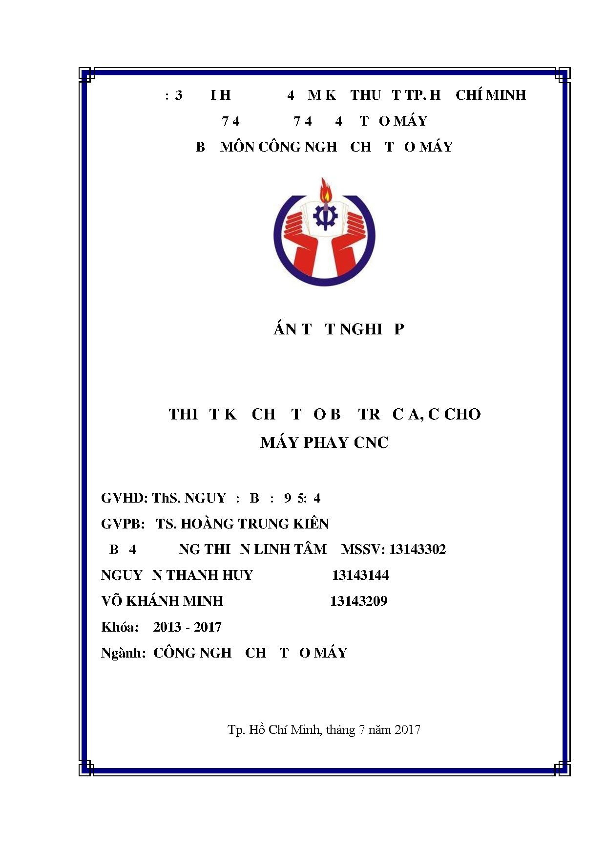 Đồ án tốt nghiệp - Thiết kế chế tạo trục A, C cho máy phay CNC