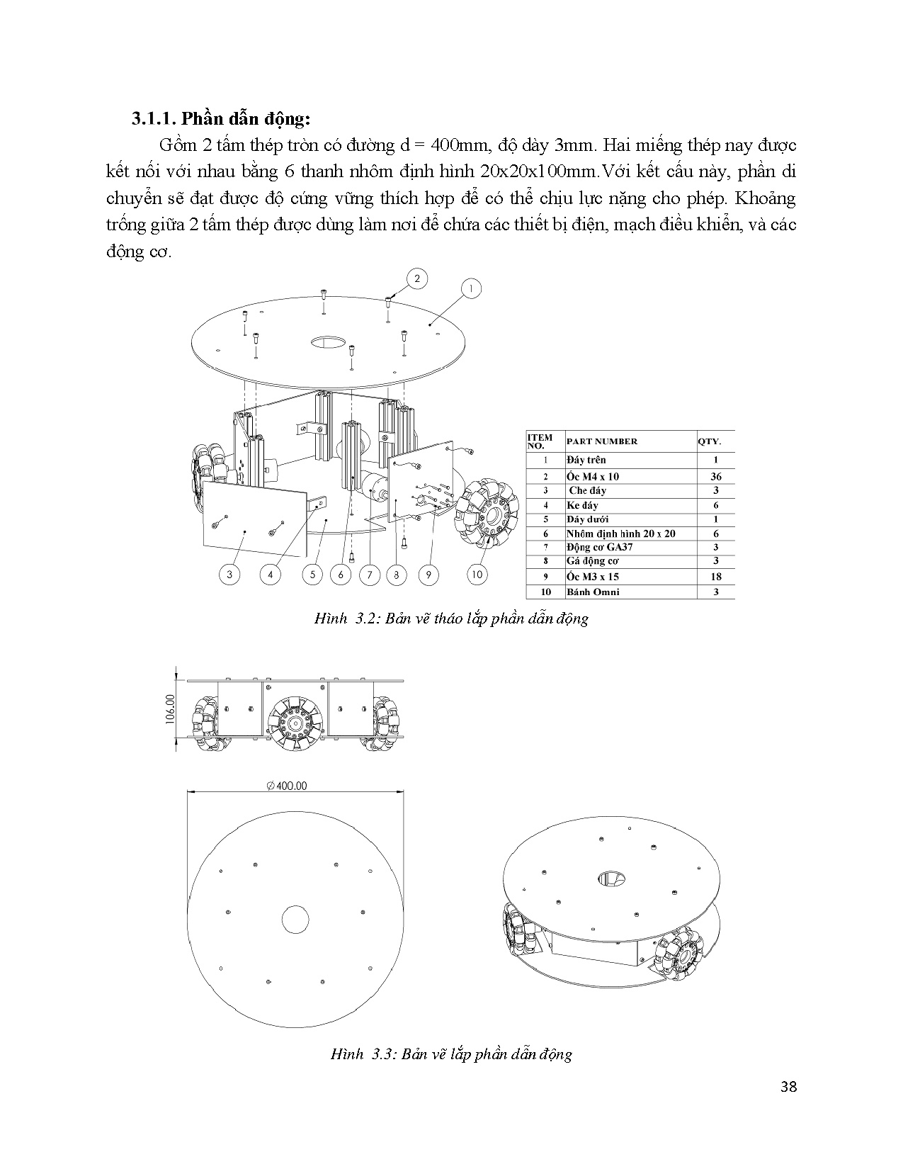Đồ án tốt nghiệp - Nghiên cứu, thiết kế và chế tạo xe vận chuyển tài liệu trong văn phòng tự động - Trang 49