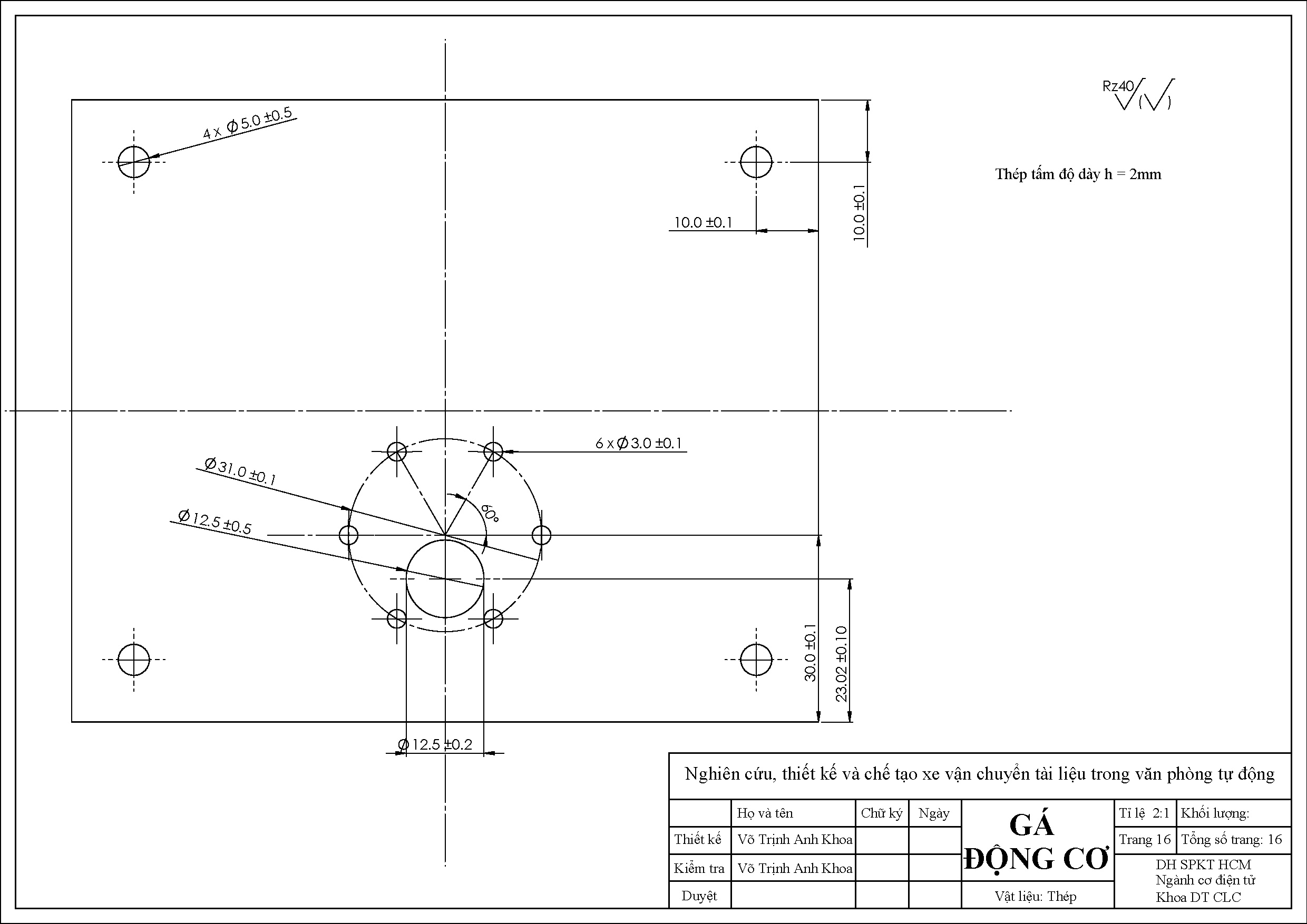 Đồ án tốt nghiệp - Nghiên cứu, thiết kế và chế tạo xe vận chuyển tài liệu trong văn phòng tự động - Trang 98