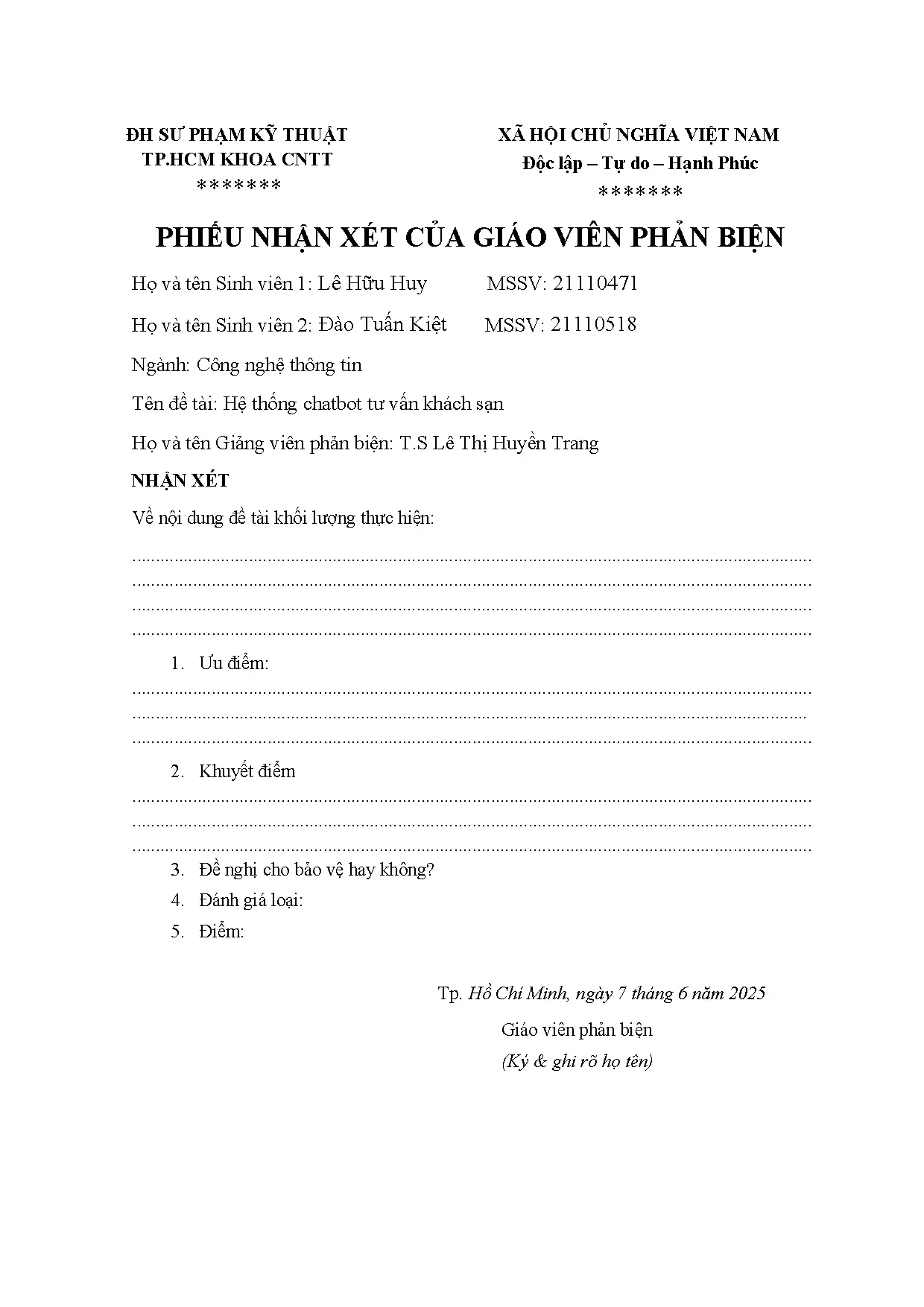 Đồ án tốt nghiệp - Xây dụng hệ thống Chatbot tư vấn khách sạn - Trang 3