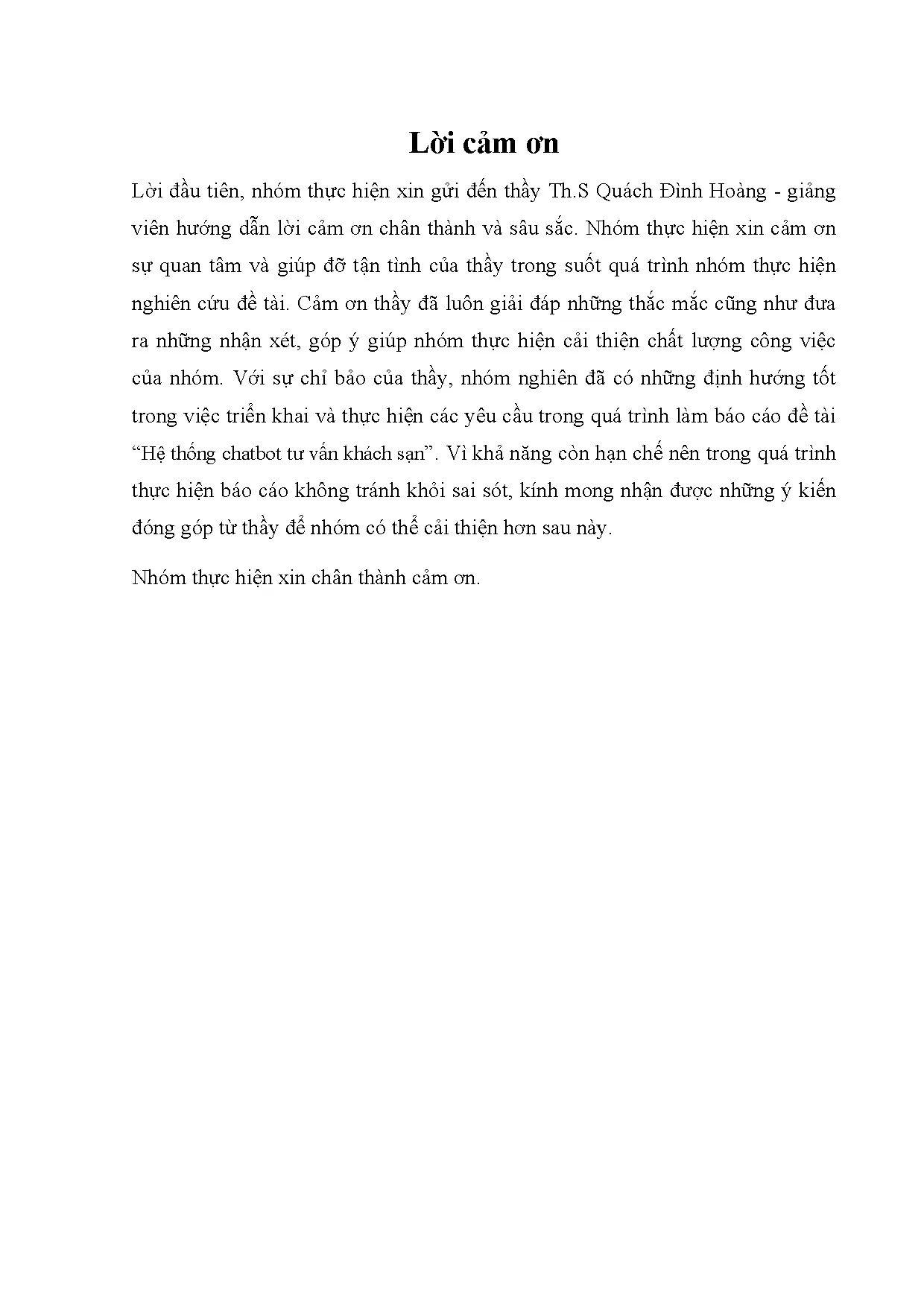 Đồ án tốt nghiệp - Xây dụng hệ thống Chatbot tư vấn khách sạn - Trang 4