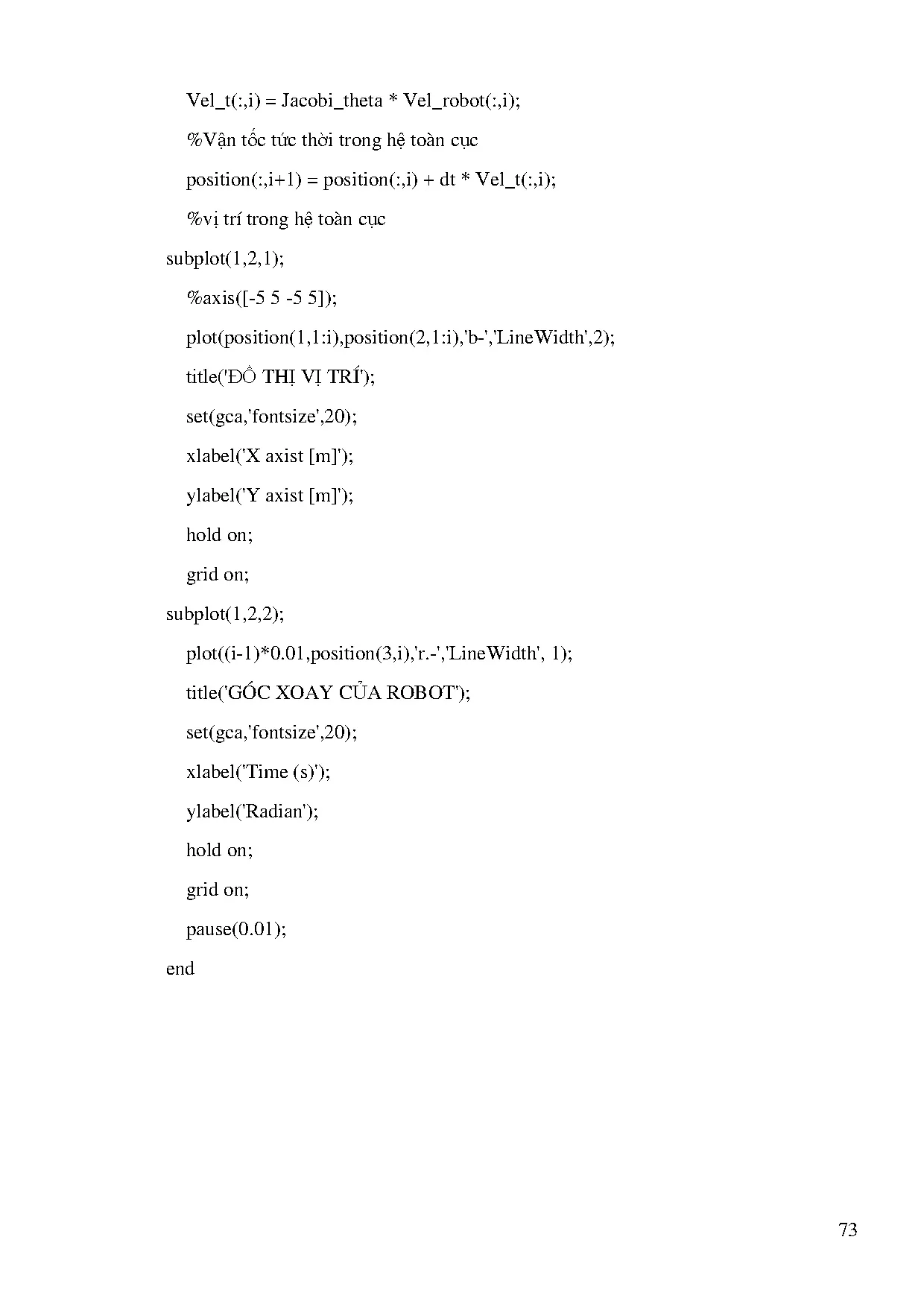 Đồ án tốt nghiệp - Thuật toán di chuyển cho Mobile Robot sử dụng cảm biến Lidar - Trang 85