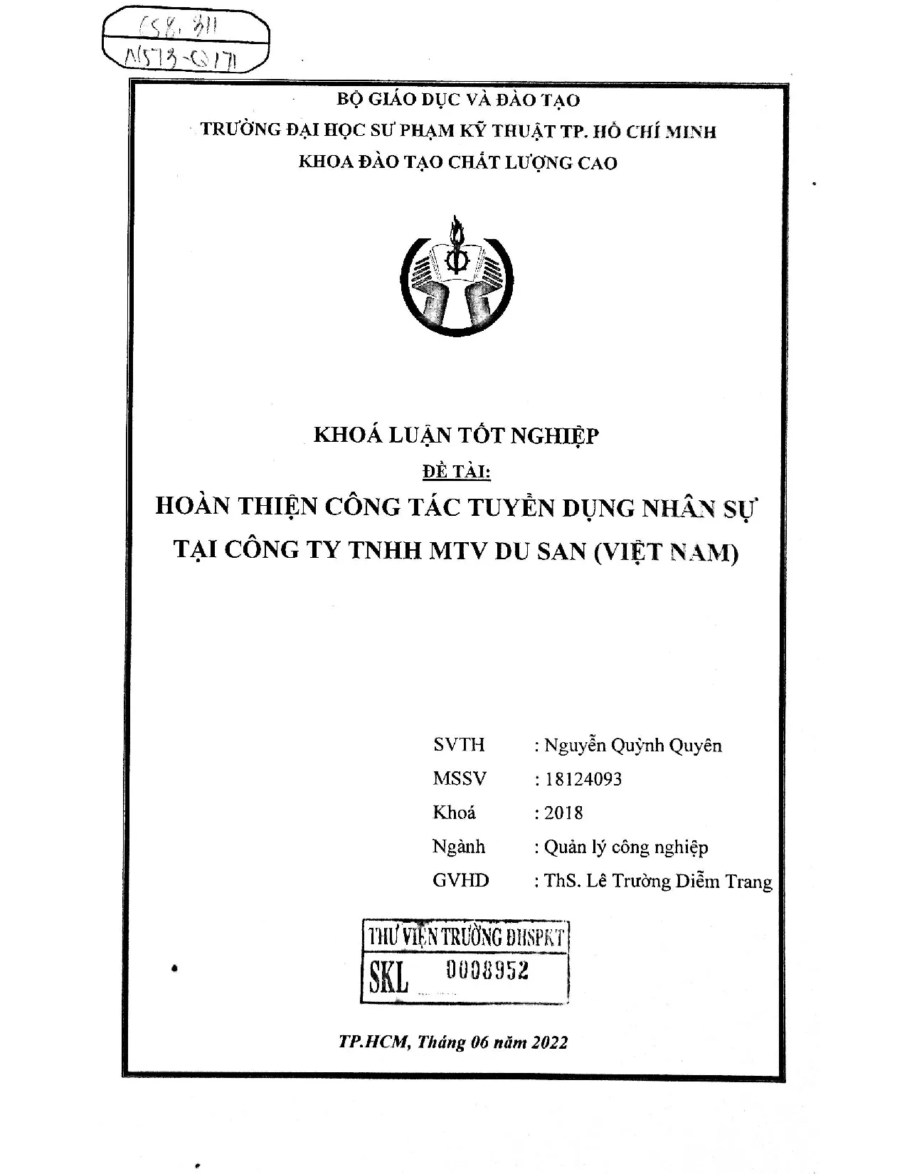 Đồ án tốt nghiệp - Hoàn thiện công tác kiểm tra chất lượng thực phẩm tươi sống của Saigon co.op