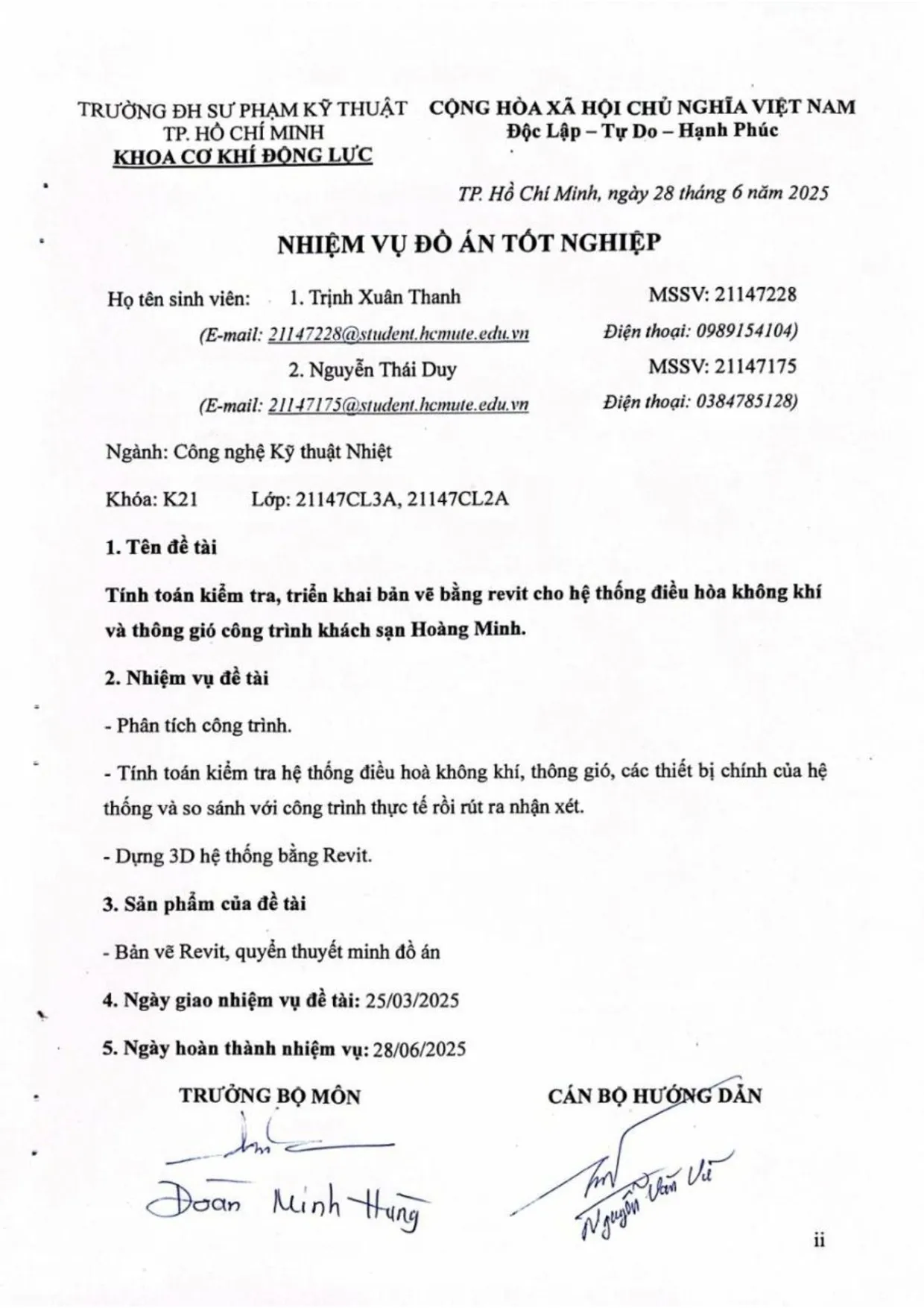 Đồ án tốt nghiệp - Tính toán kiểm tra, triển khai bản vẽ bằng Revit cho hệ thống điều HKKVTGCTKSHM - Trang 3