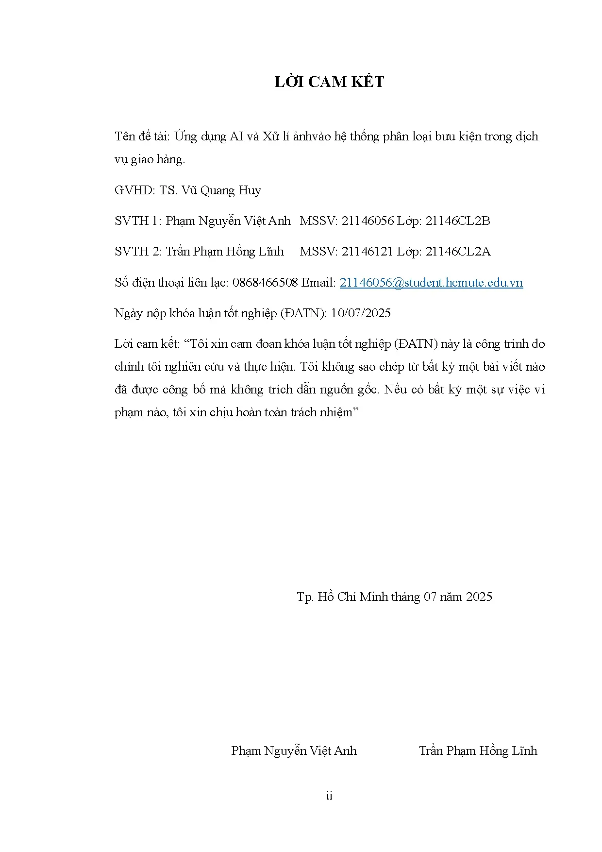 Đồ án tốt nghiệp - Ứng dụng AI và xử lý ảnh vào hệ thống phân loại bưu kiện trong dịch vụ giao hàng - Trang 4