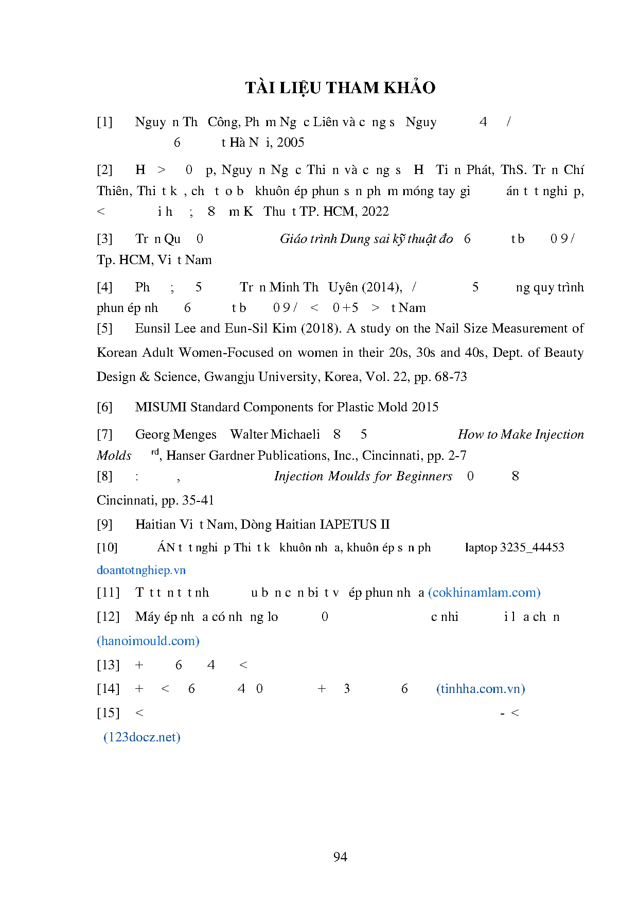 Ảnh một số trang tài liệu