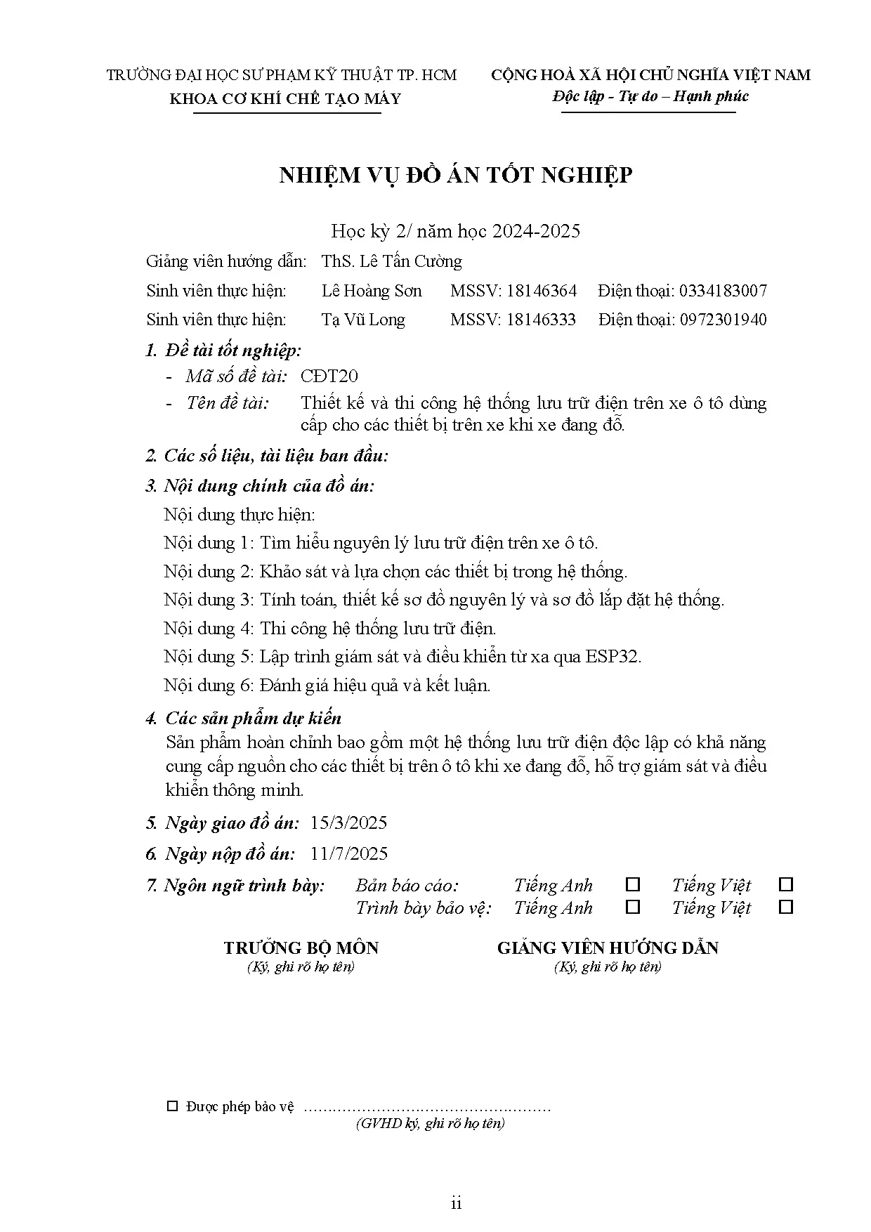 Đồ án tốt nghiệp - Thiết kế và thi công hệ thống lưu trữ điện trên xe ô tô dùng cấp cho các TBTXKXĐĐ - Trang 4