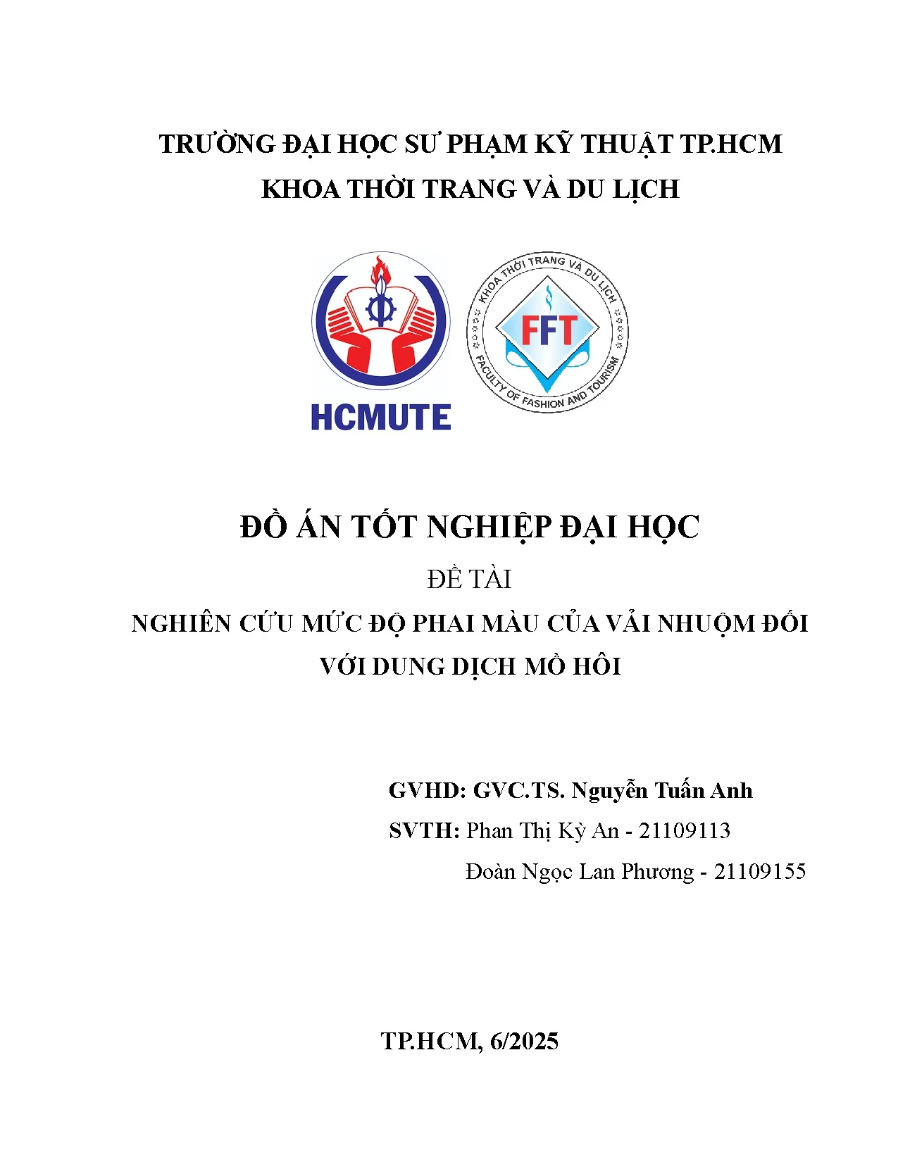 Đồ án tốt nghiệp - Nghiên cứu mức độ phai màu của vải nhuộm đối với dung dịch mồ hôi - Trang 2