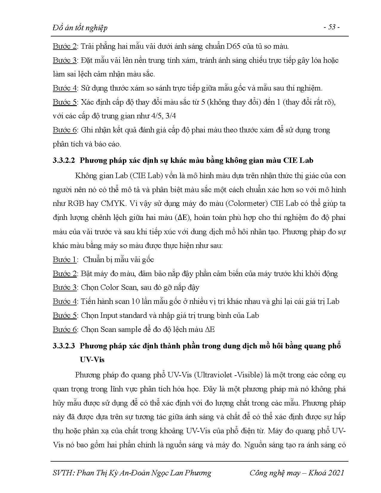 Đồ án tốt nghiệp - Nghiên cứu mức độ phai màu của vải nhuộm đối với dung dịch mồ hôi - Trang 78