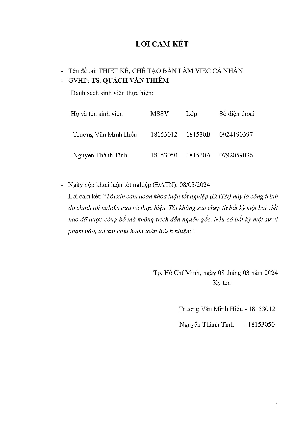 Đồ án tốt nghiệp - Thiết kế, chế tạo bàn làm việc cá nhân