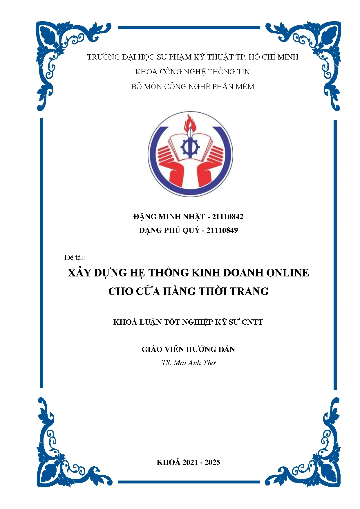 Đồ án tốt nghiệp - Xây dựng hệ thống kinh doanh online cho cửa hàng thời trang