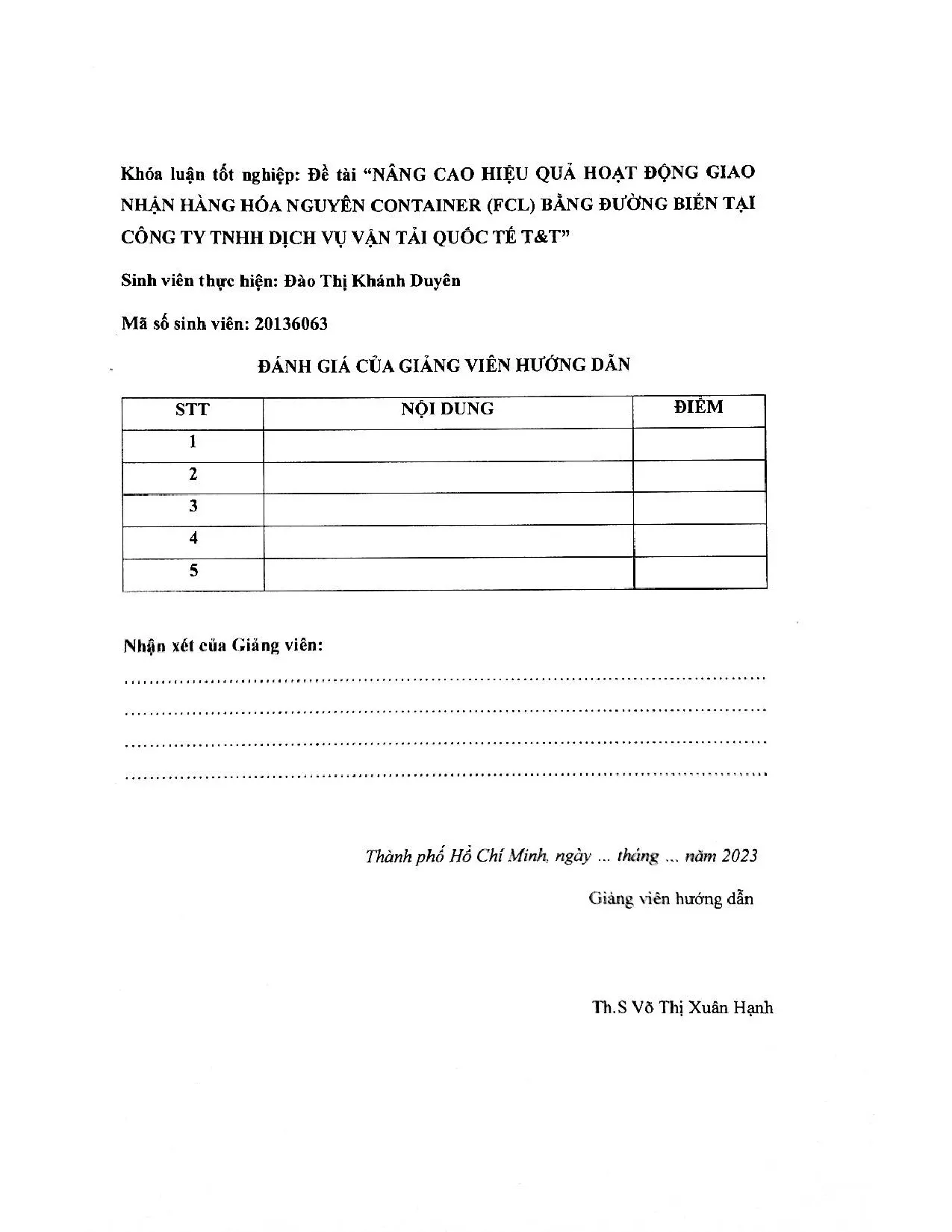 Đồ án tốt nghiệp - Nâng cao hiệu quả hoạt động giao nhận hàng hóa nhập khẩu NC ( BĐBTCTTDVVTQTT - Trang 2